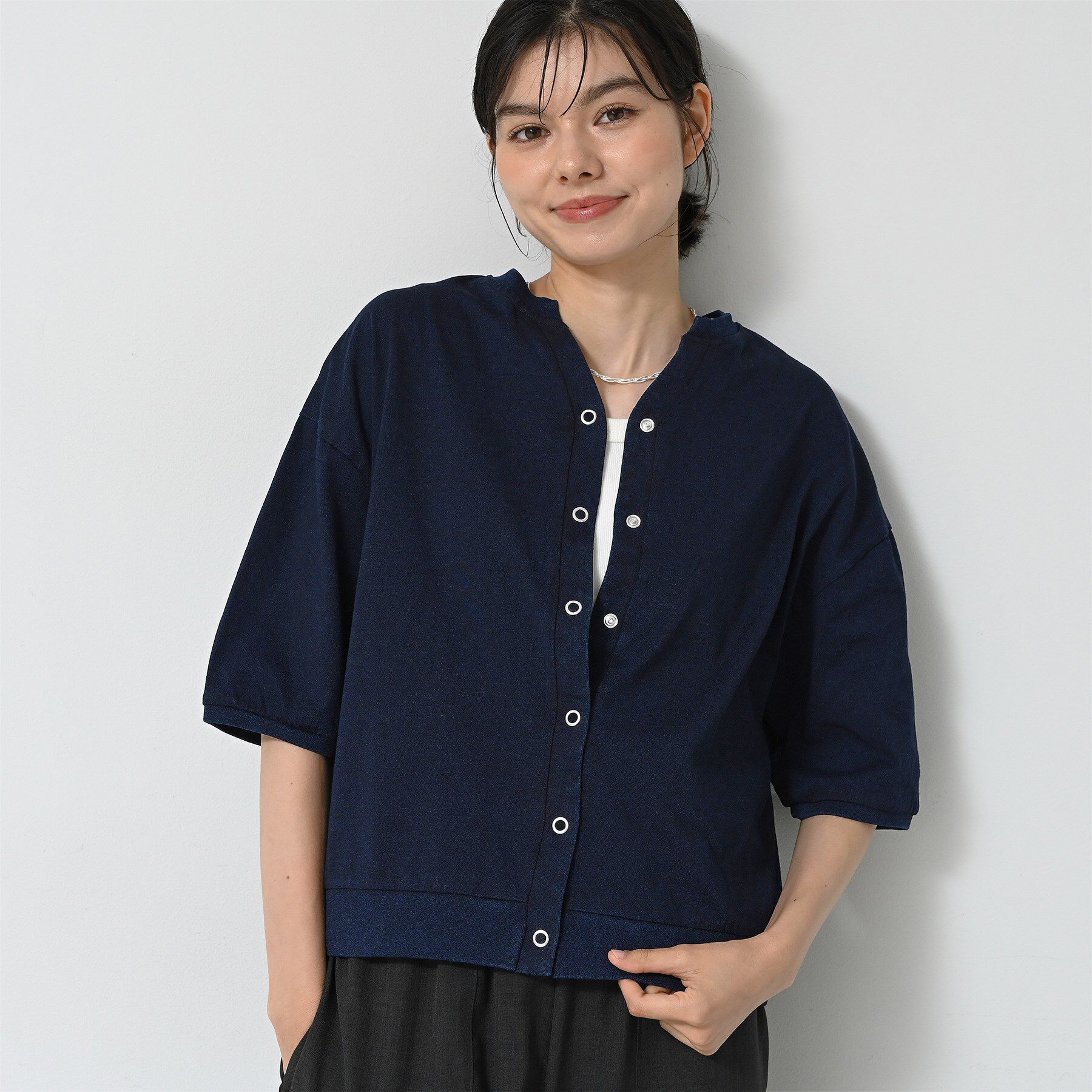 Dessin「【洗える】インディゴデニム調カーディガン」|カーディガン|