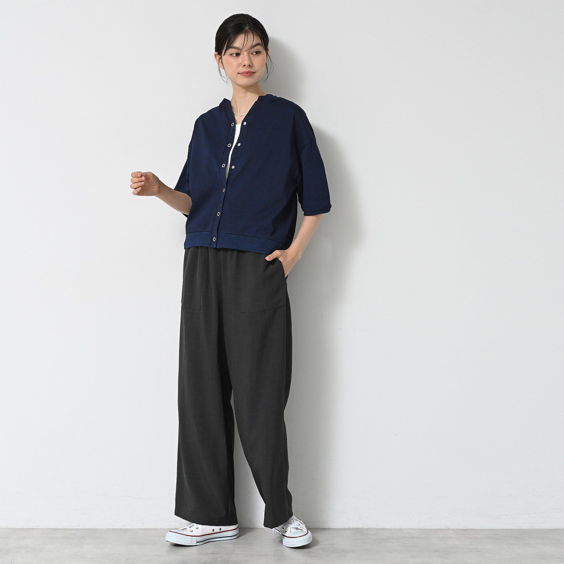 Dessin「【洗える】インディゴデニム調カーディガン」|カーディガン|