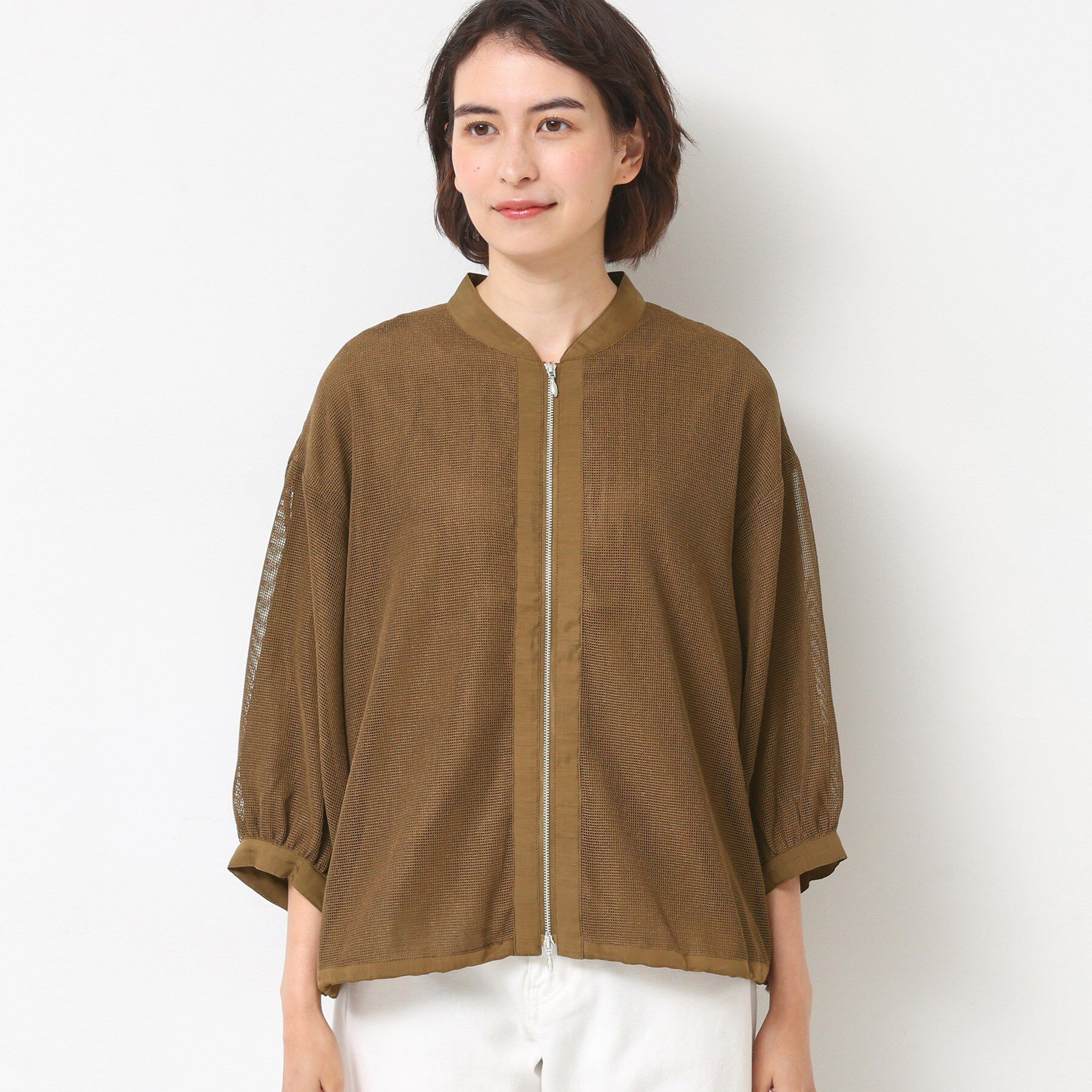 Dessin「【洗える】メッシュシアージャケット」|ブルゾン・スタジャン|