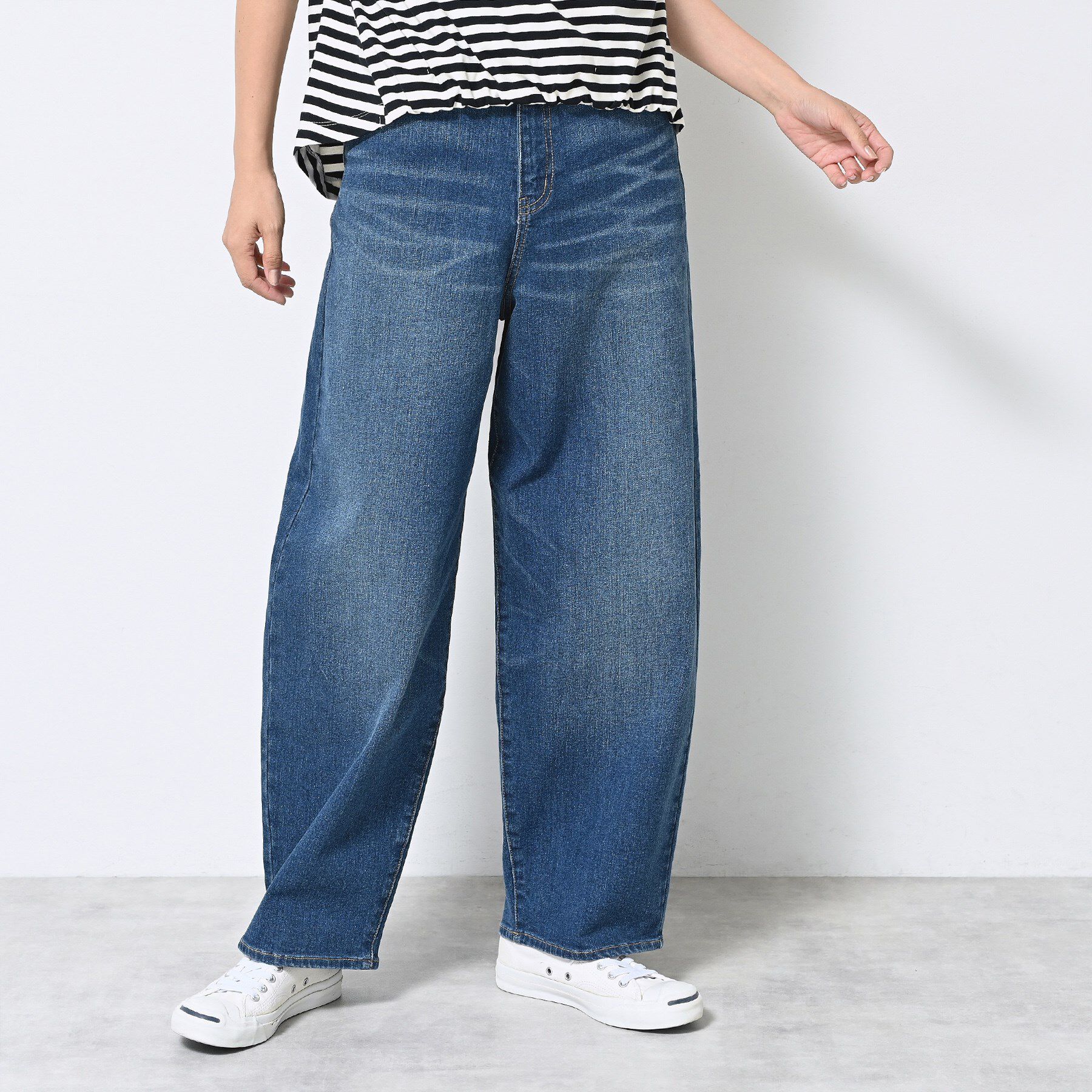 Dessin「【洗える】デニムカーブパンツ」|デニム|