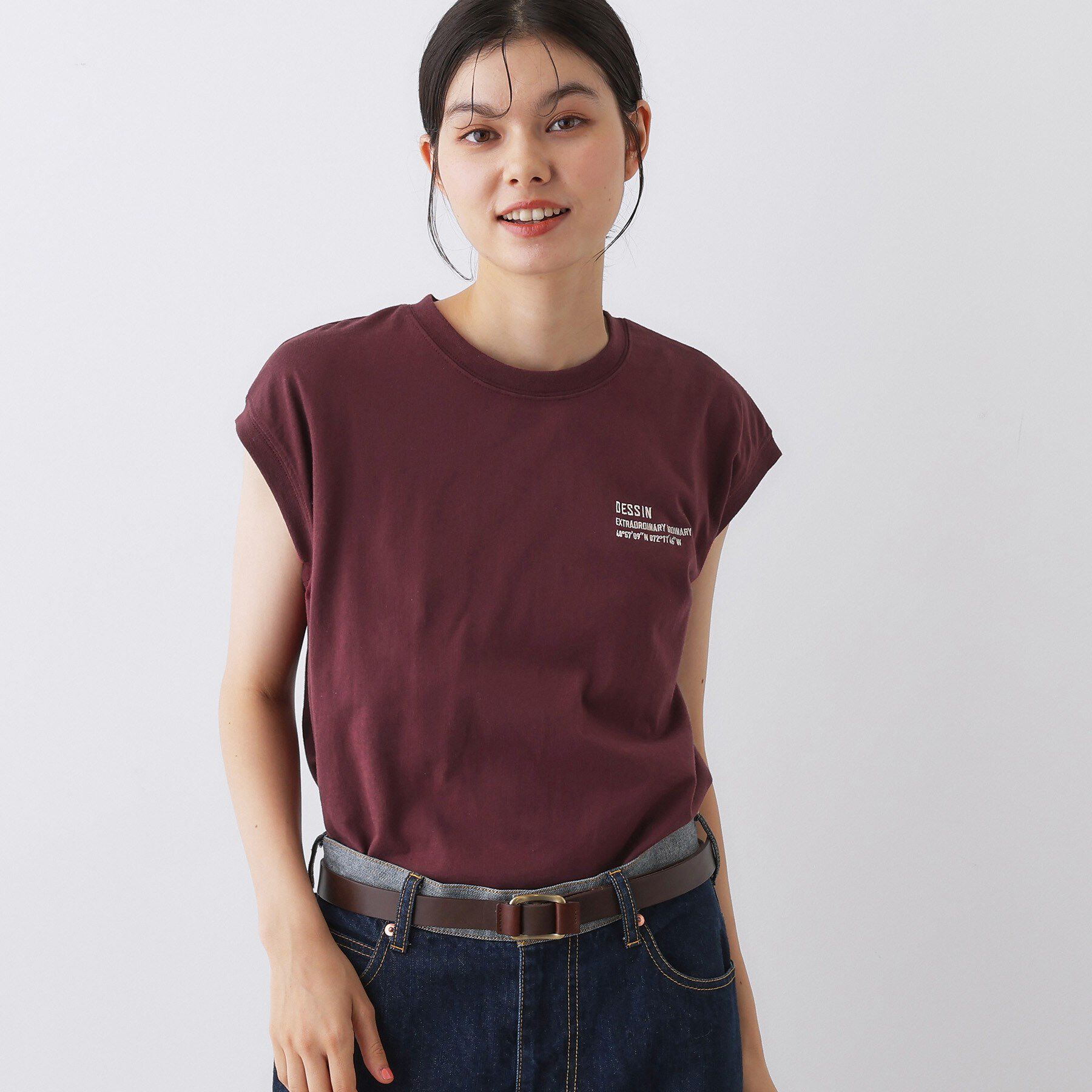 Dessin「【洗える】オーガニックコットンフレンチスリーブ」|Tシャツ・カットソー|