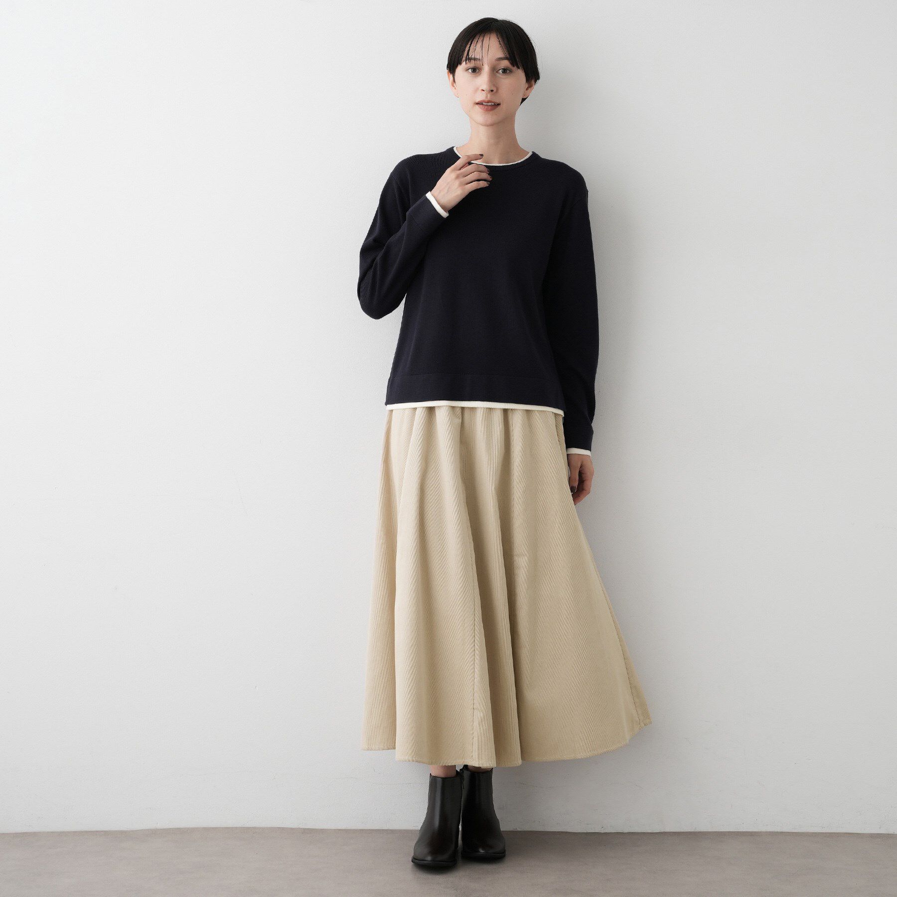 Dessin「【洗える】コーデュロイフレアスカート」|スカート|
