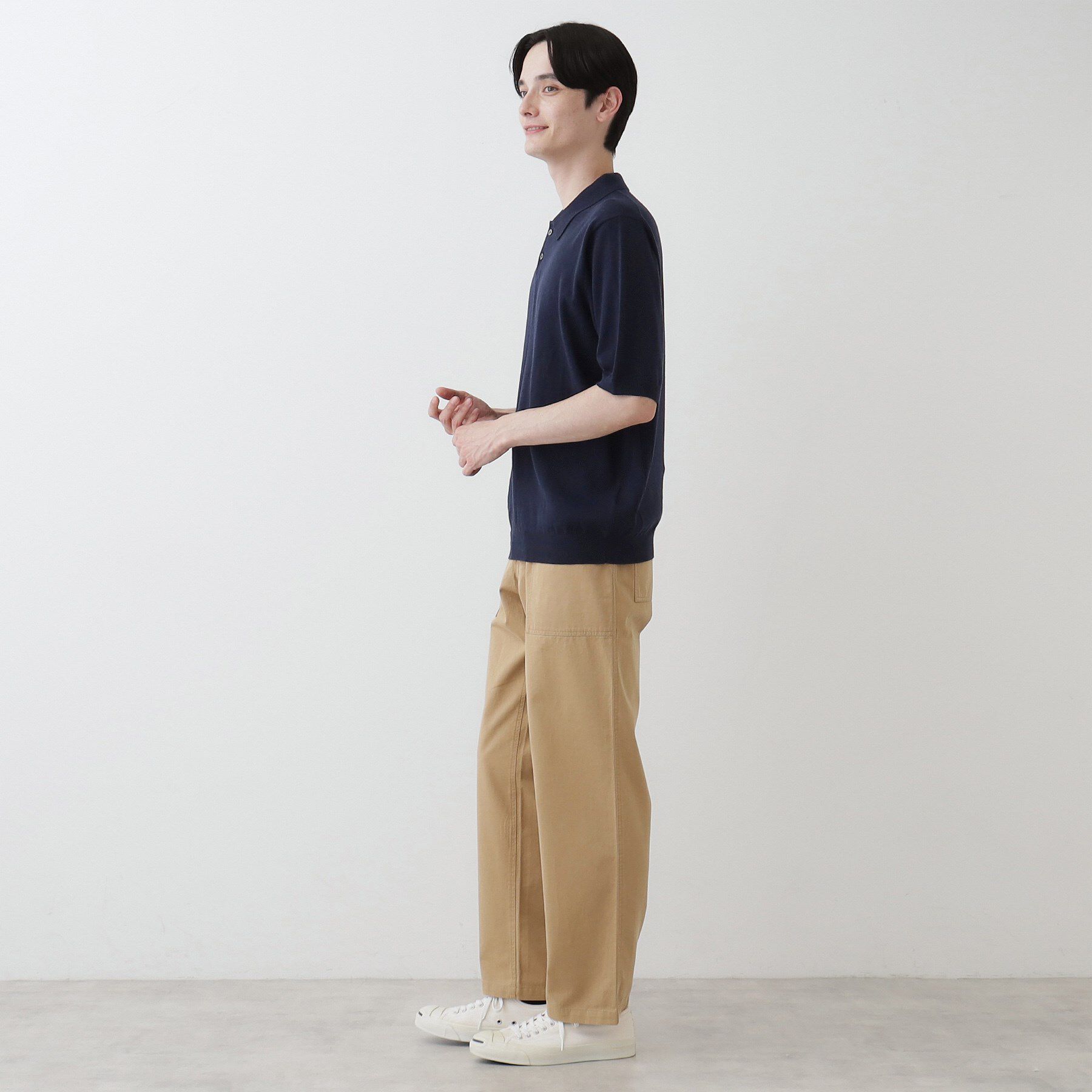 Dessin「【洗える】襟付き半袖ニット」|ニット・セーター|