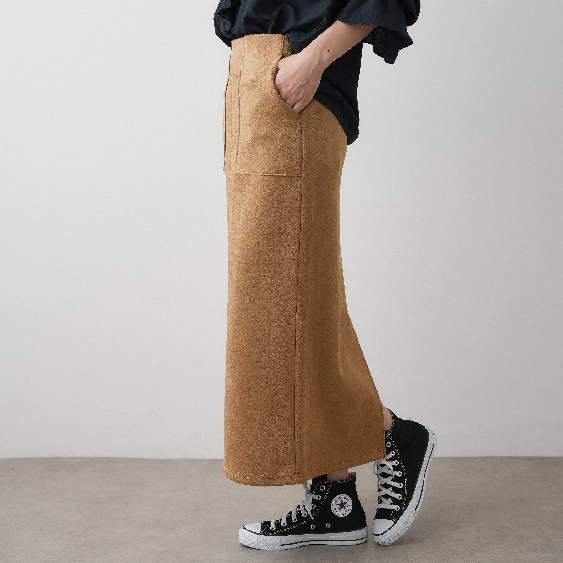 Dessin「【セットアップ可・洗える】マシュマロスウェードスカート」|スカート|