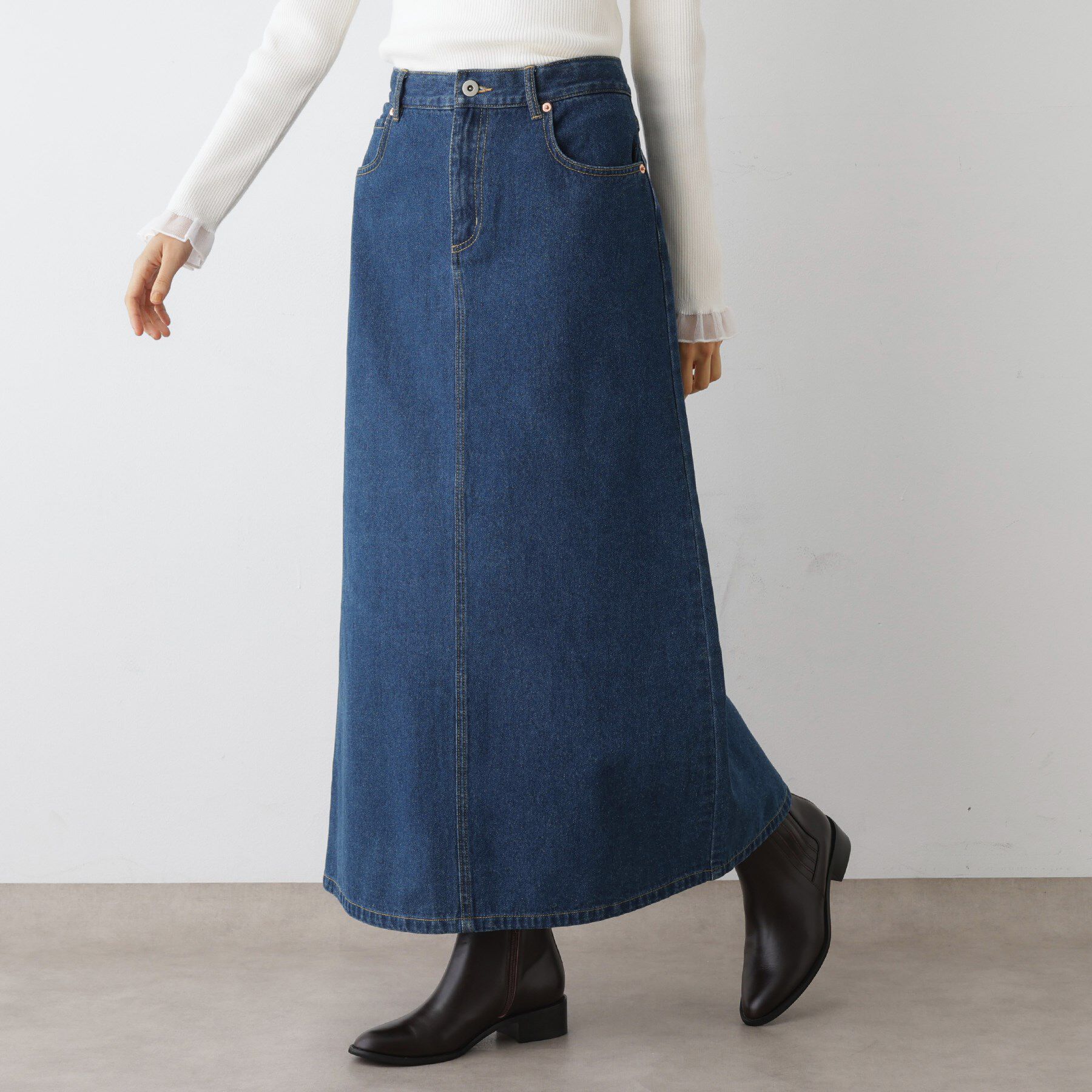 Dessin「【2WAY・洗える】デニムジャンパースカート」|スカート|