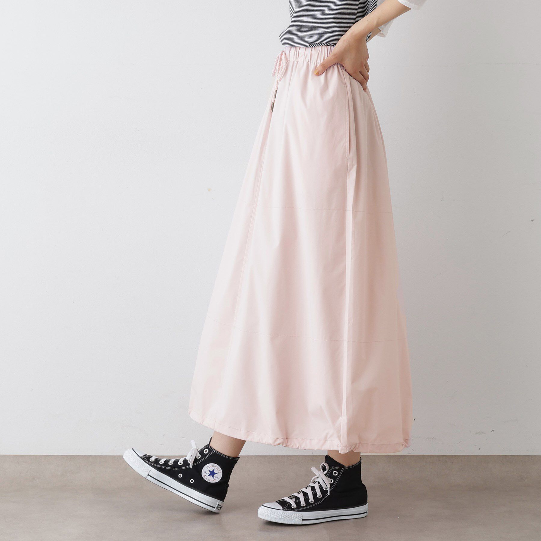 Dessin「【セットアップ可・洗える】裾スピンドル付きイージースカート」|スカート|ライトピンク(070