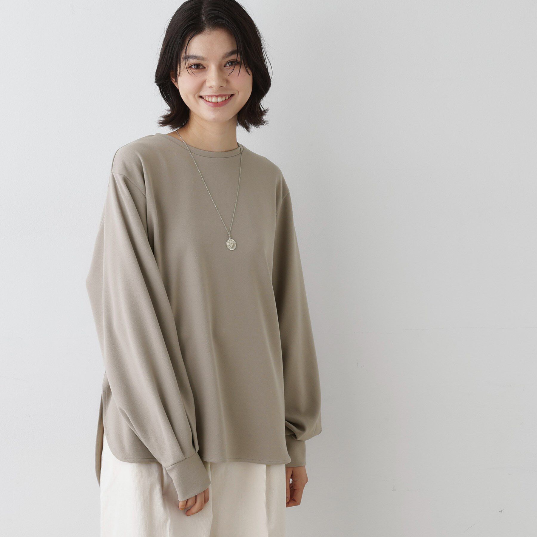 Dessin「【体型カバー・洗える】ドロップショルダーブラウス」|シャツ・ブラウス|