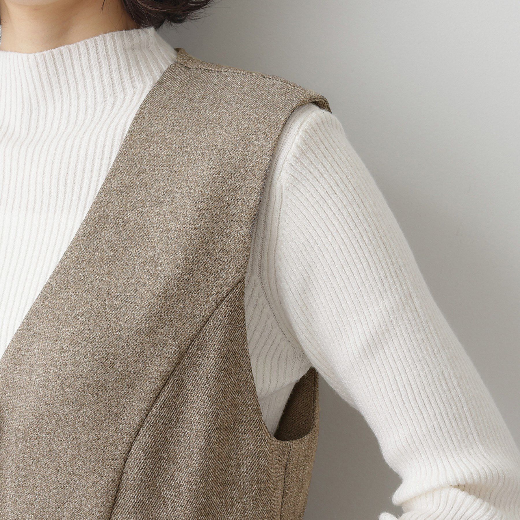 Dessin「【2点セット/ウエストゴム/洗える】ツイストクロスセットアップ」|スーツ|