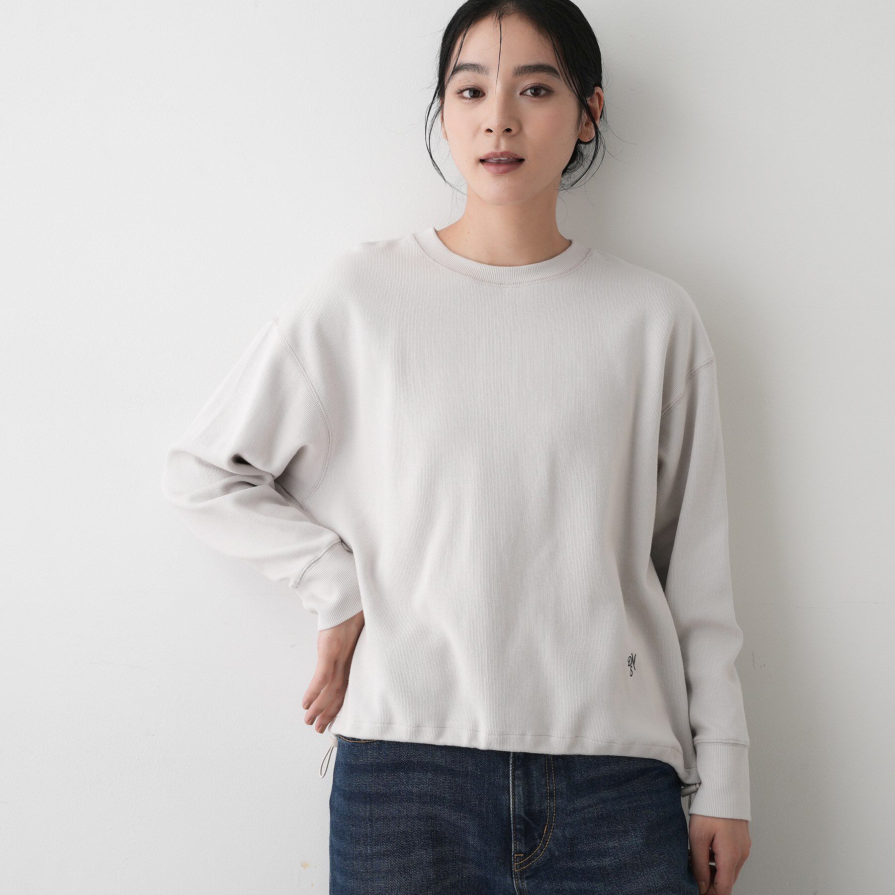 Dessin「【洗える】裾ドロスト付きカットソー」|Tシャツ・カットソー|