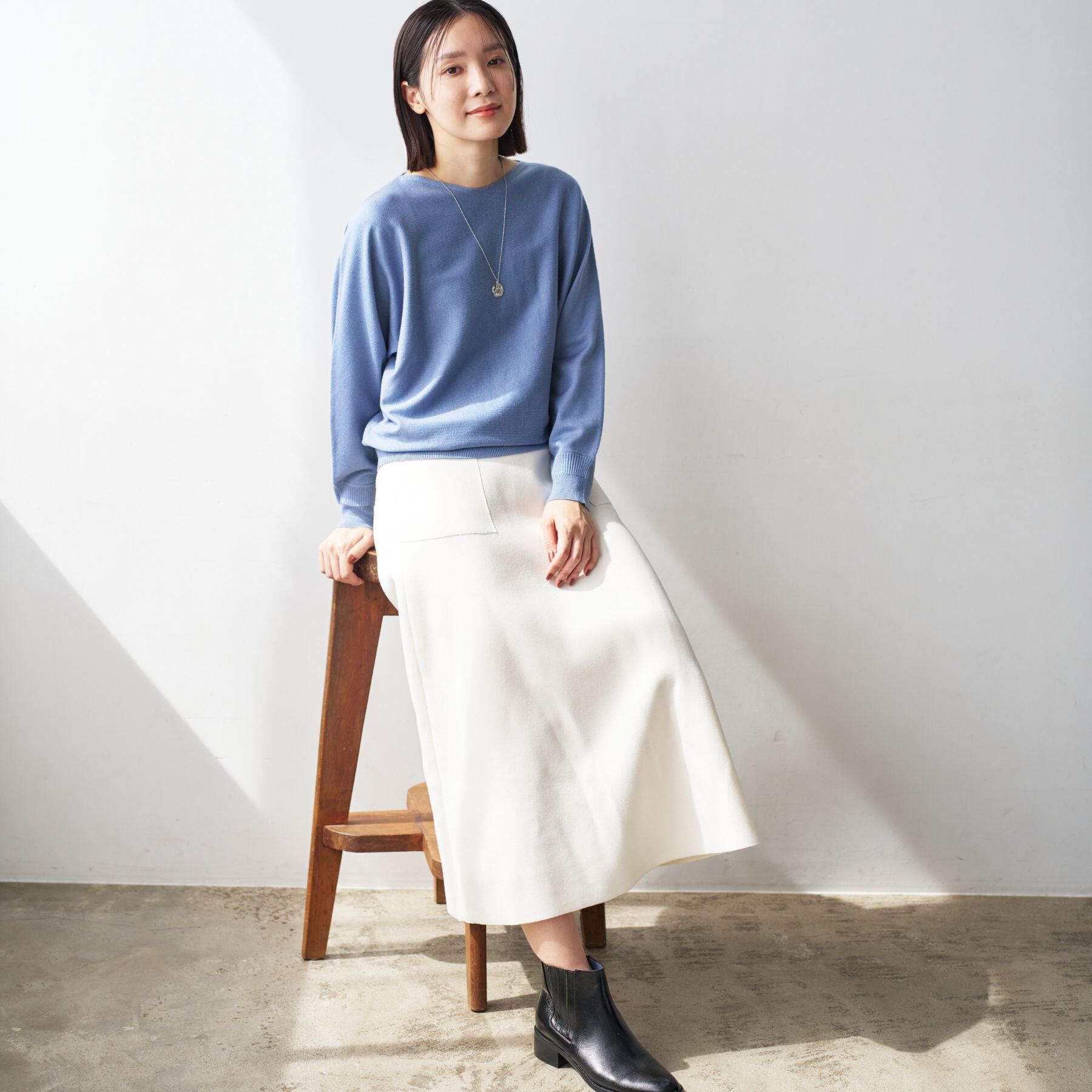 Dessin「【洗える】ウールブレンド後ろボタンニット」|ニット・セーター|