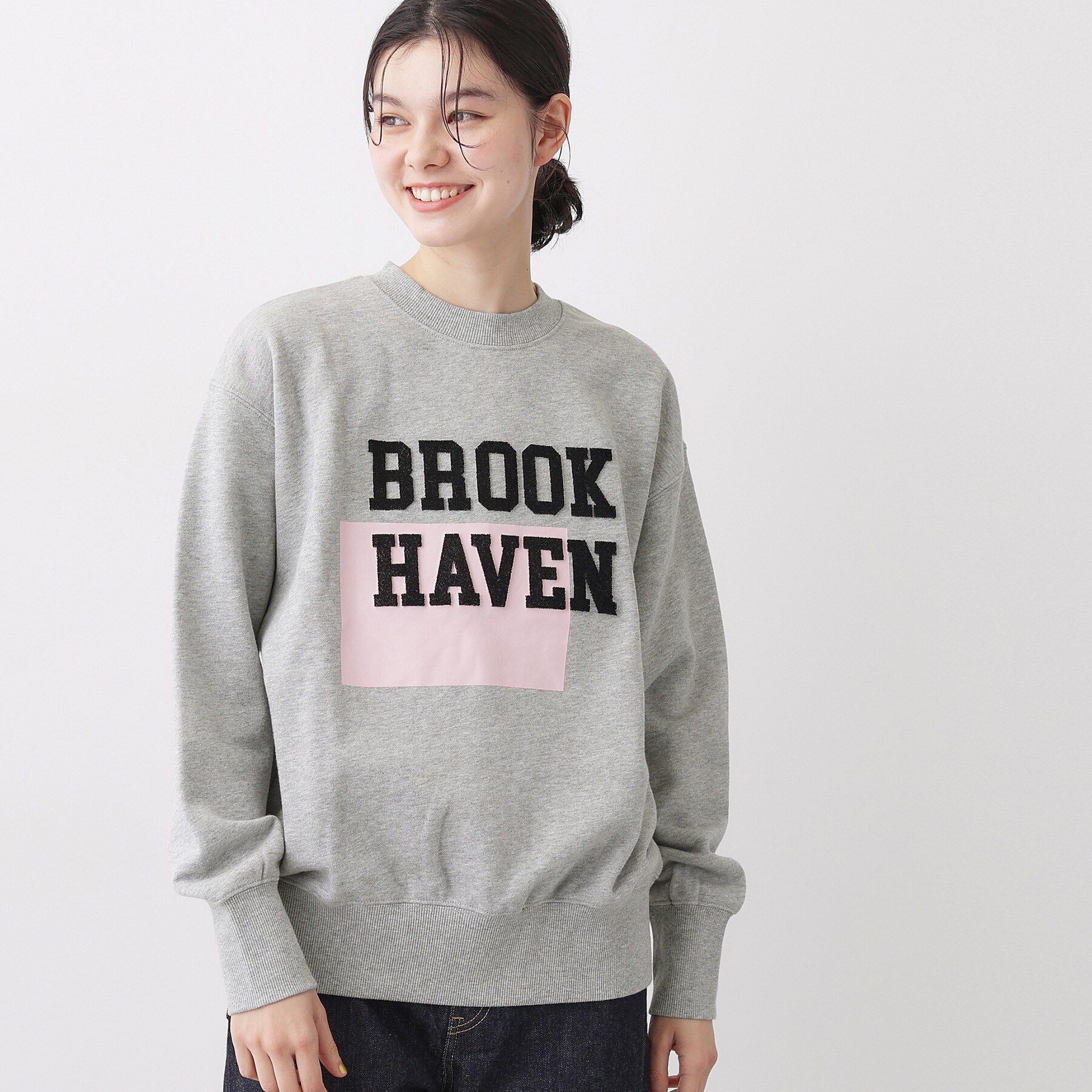 Dessin「【洗える】オーガニックコットン裏毛ロゴスウェット」|パーカー|グレー(612)