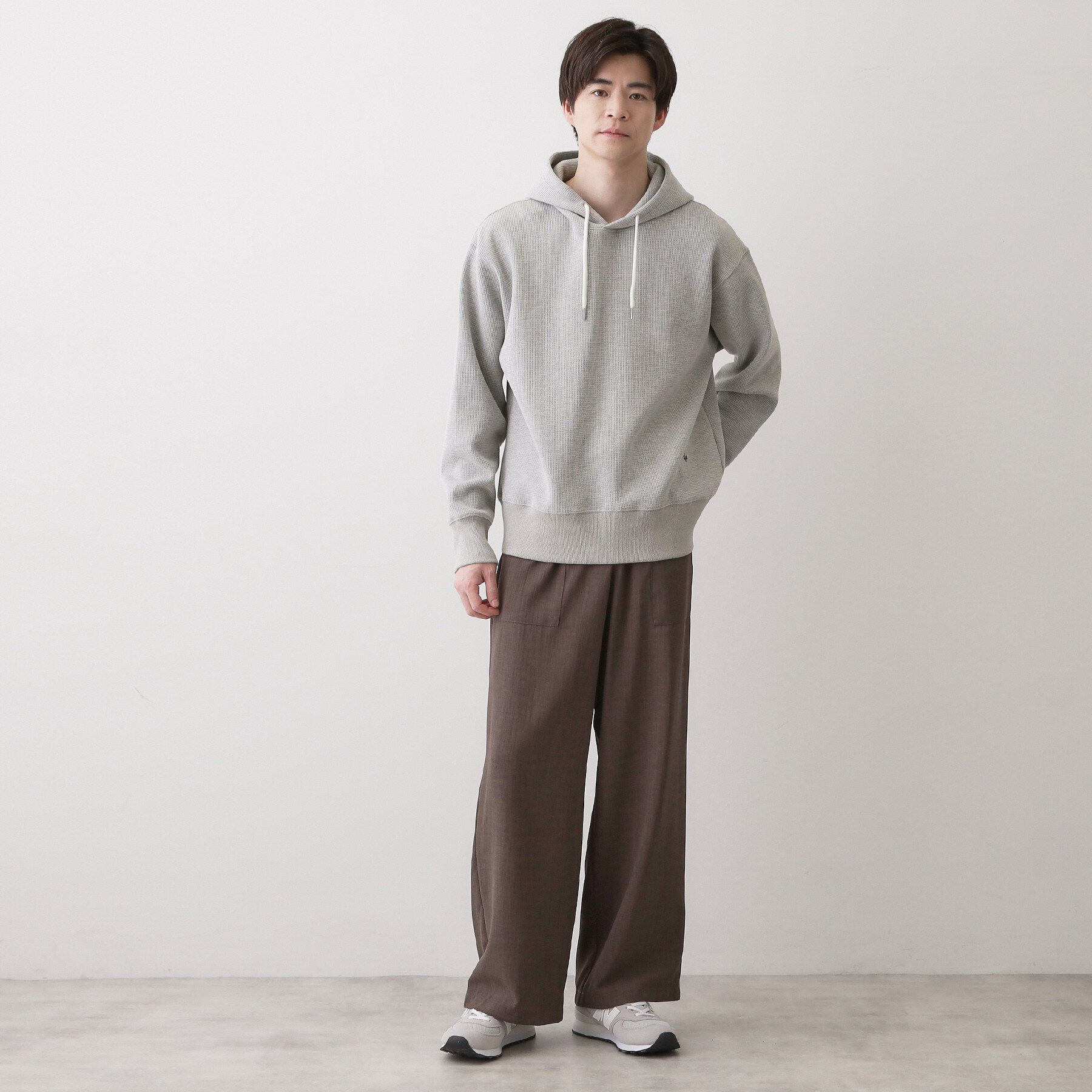 Dessin「【ユニセックス/洗える】ワッフルフードスウェット」|パーカー|