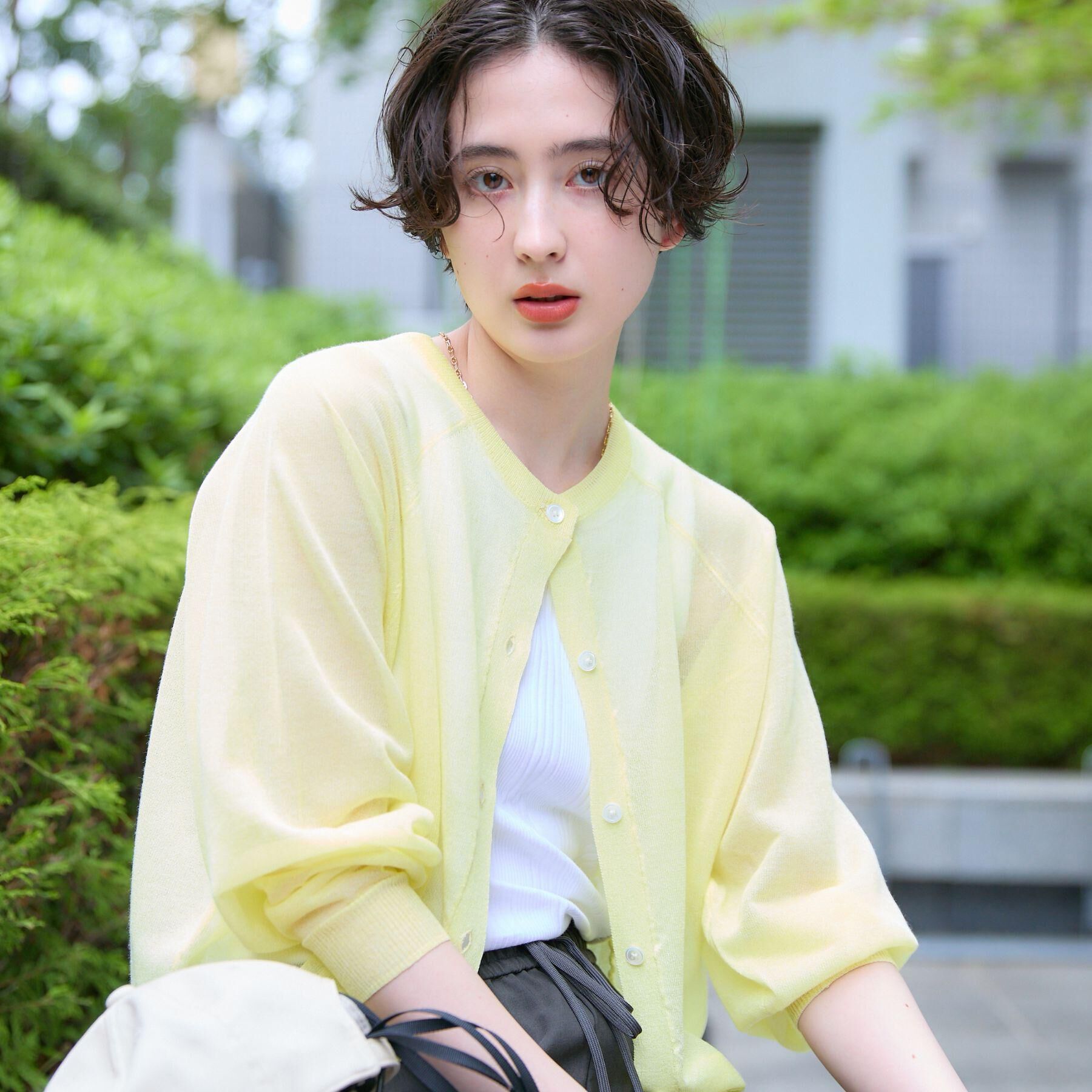 Dessin「お守りカーディガン -ウォッシャブル-」|カーディガン|ライトイエロー(03