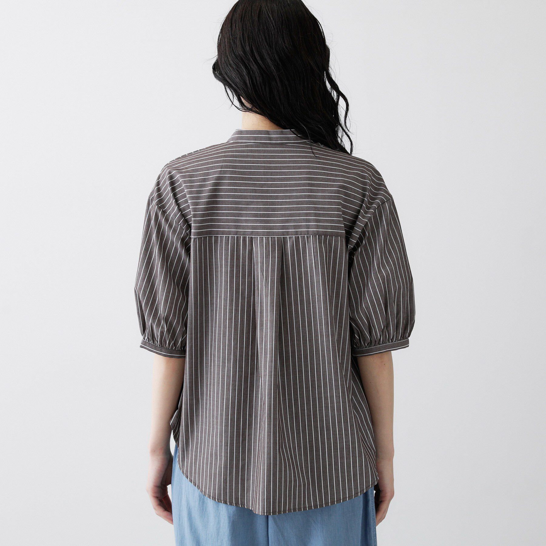 Dessin「【着映え/洗える】フロントフリル五分袖ブラウス」|シャツ・ブラウス|