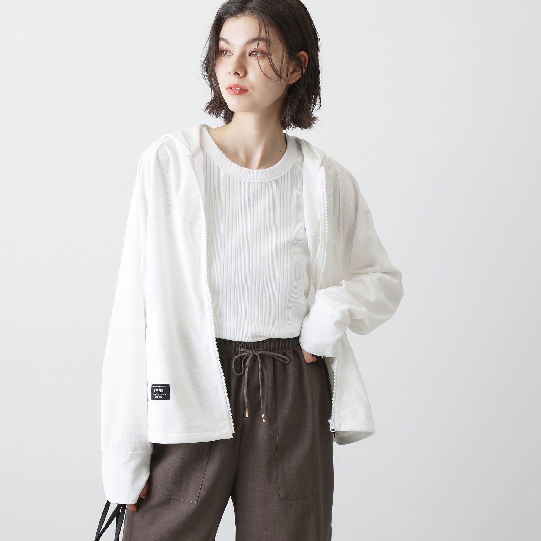 Dessin「【UVカット/吸水速乾】メッシュジップパーカー」|パーカー|