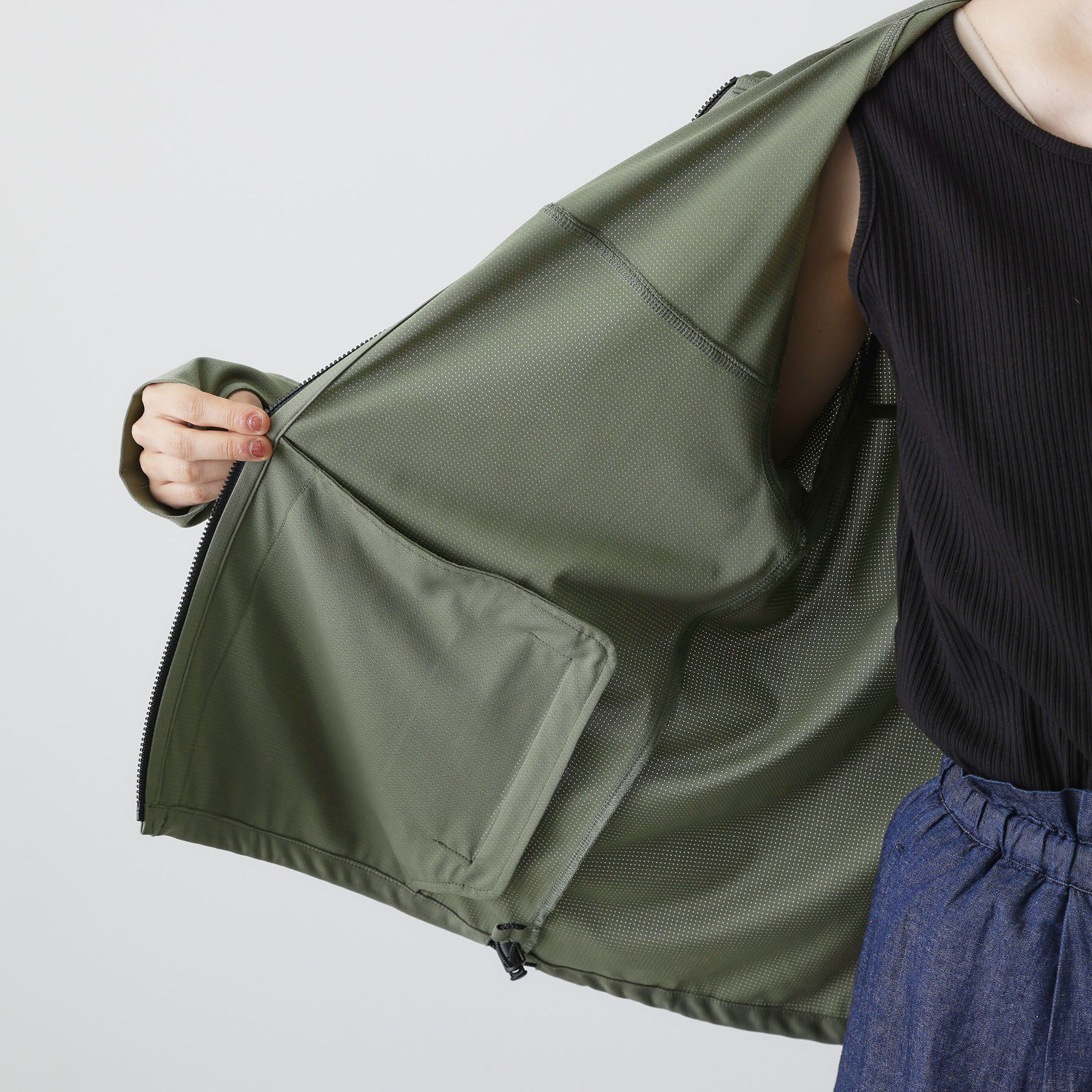 Dessin「【UVカット/吸水速乾】メッシュジップパーカー」|パーカー|