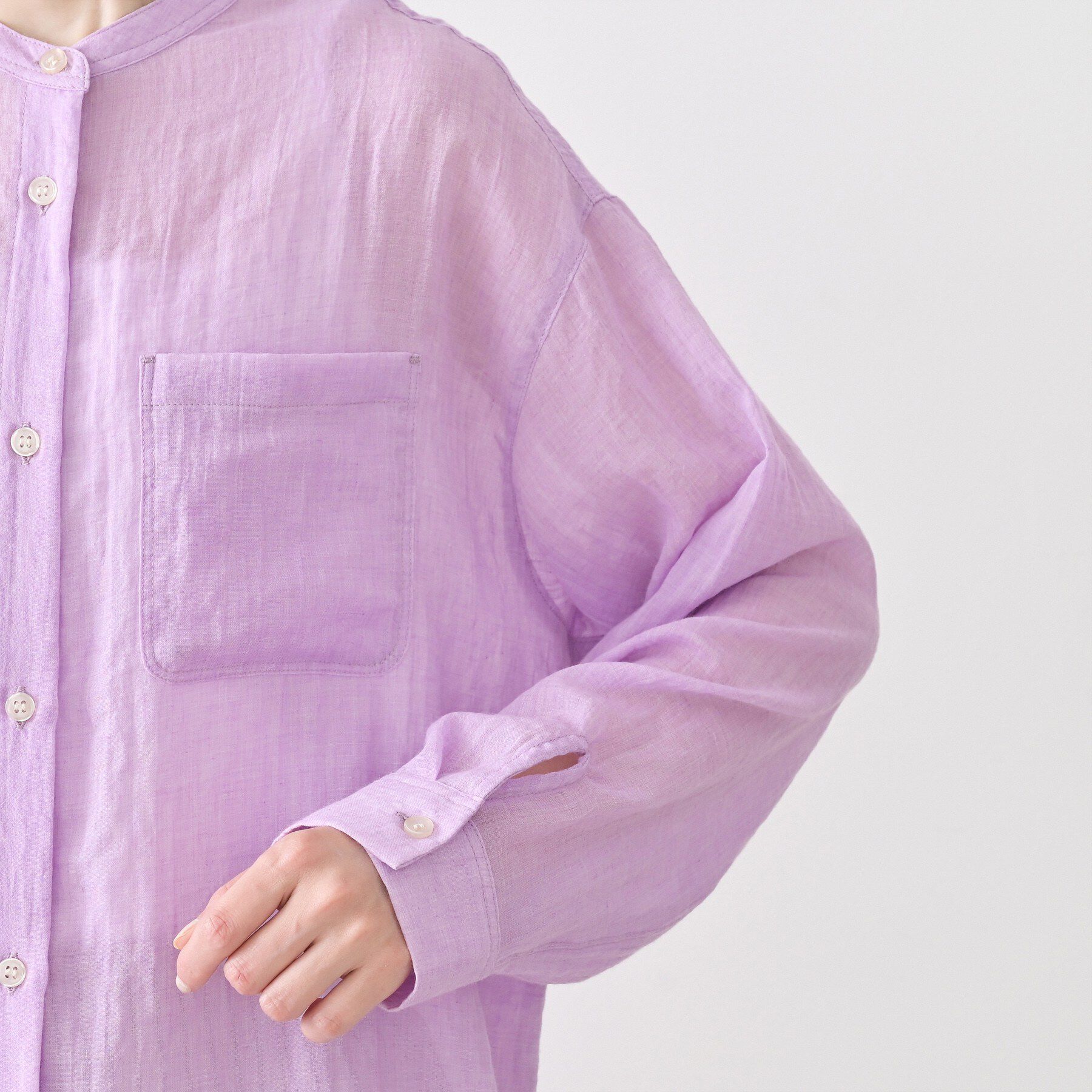 Dessin「【洗える】ドロストリングシアーシャツ」|シャツ・ブラウス|