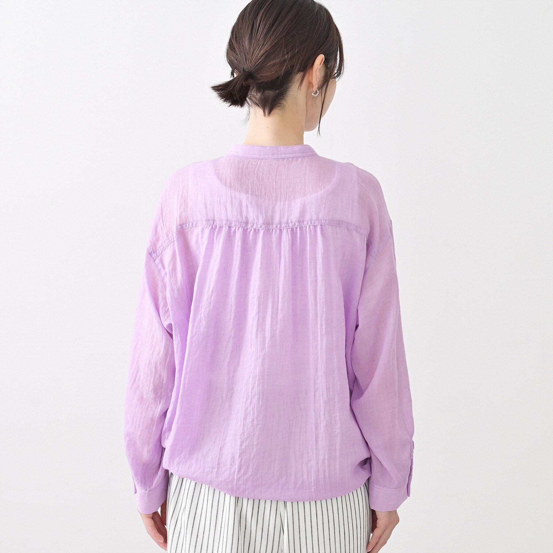 Dessin「【洗える】ドロストリングシアーシャツ」|シャツ・ブラウス|