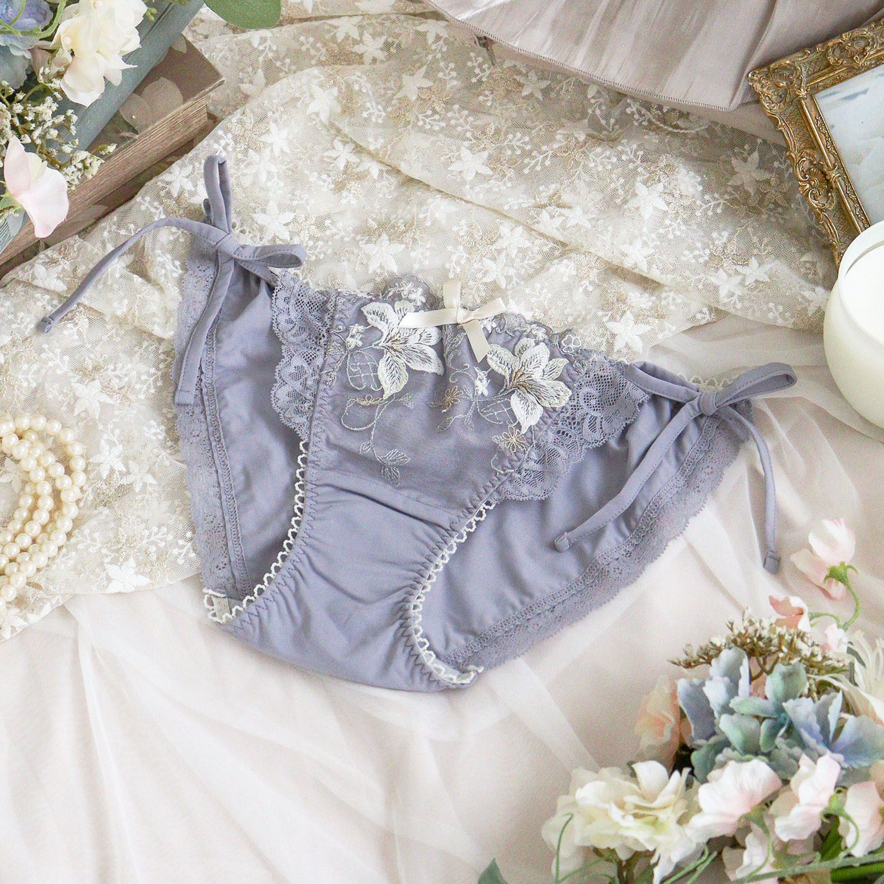 Risa Magli「フルーリ リボンショーツ」|インナー|グレー(012)