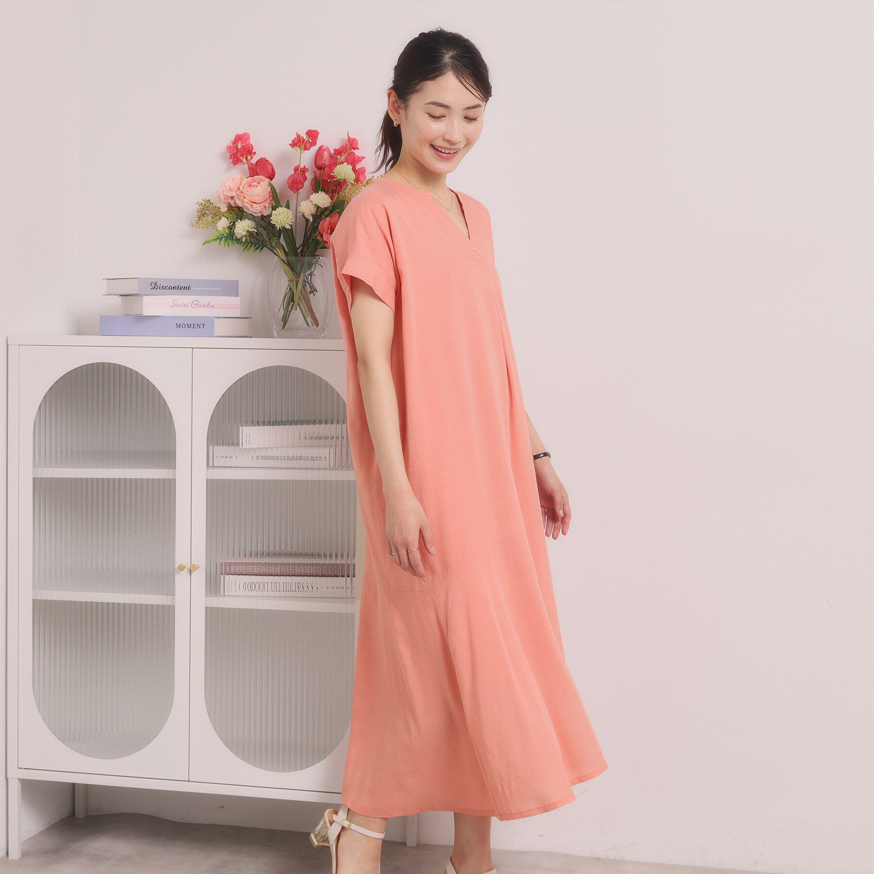 ITS&rsquo;DEMO「【手洗い可】リネン混ワンピース」|ワンピース|