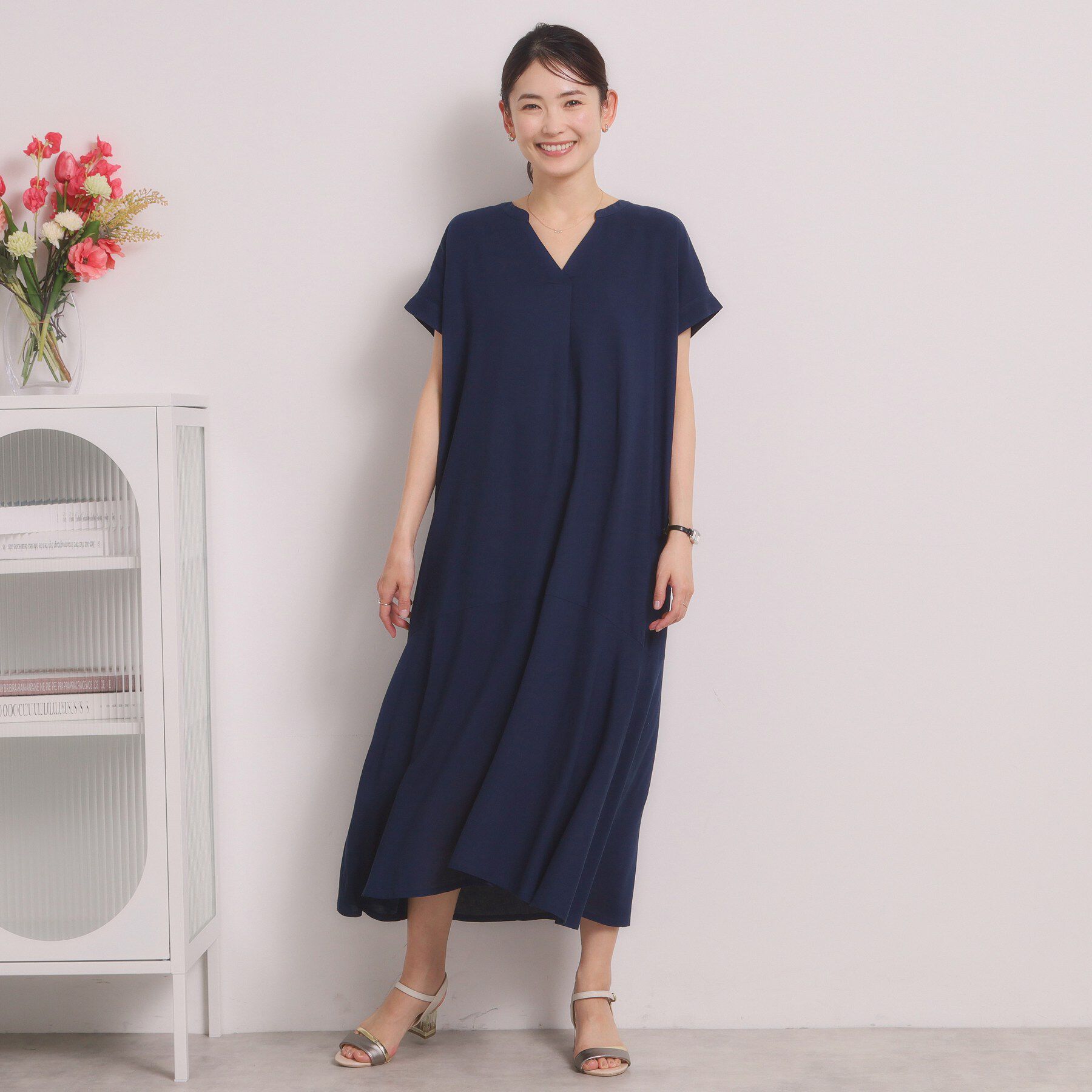 ITS&rsquo;DEMO「【手洗い可】リネン混ワンピース」|ワンピース|