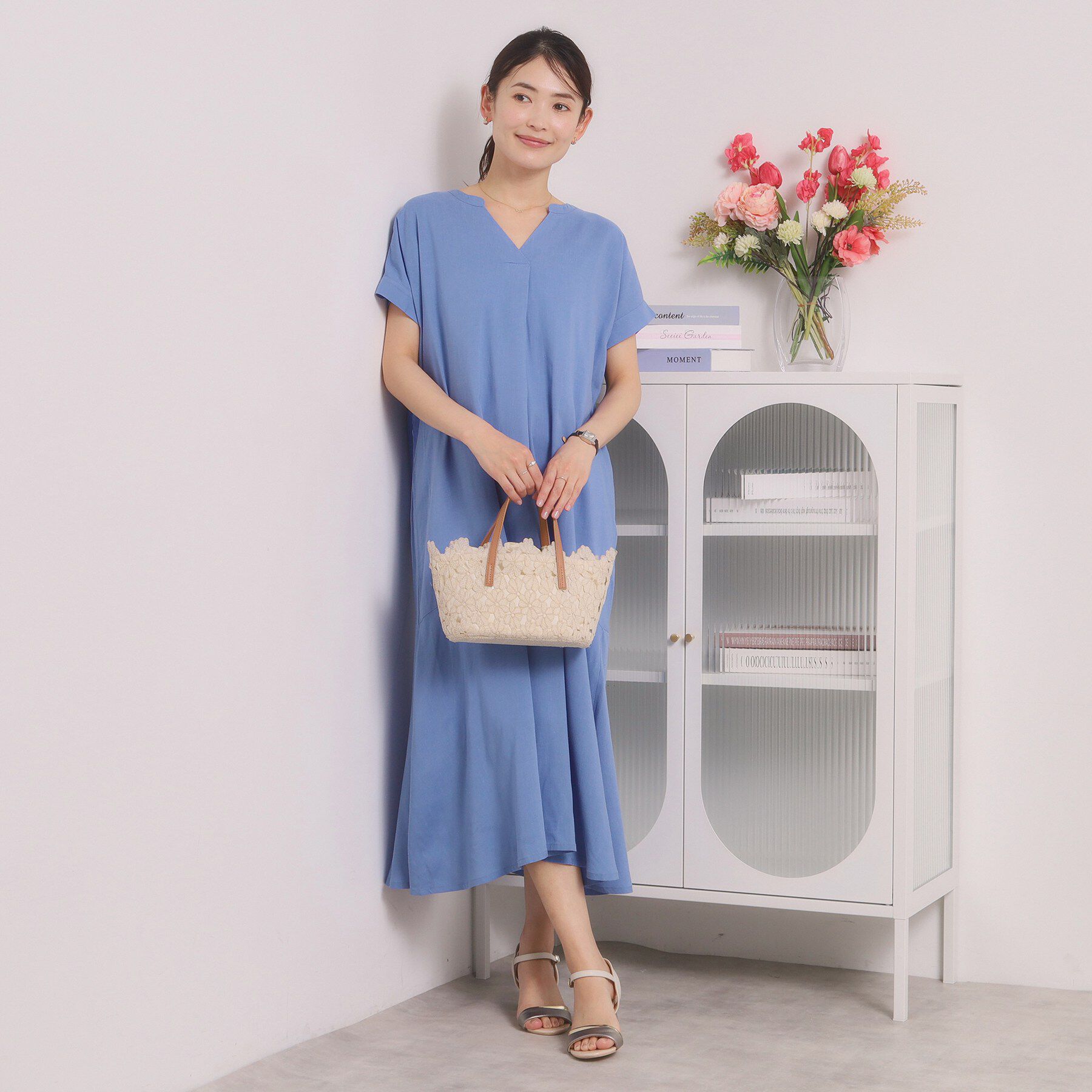 ITS&rsquo;DEMO「【手洗い可】リネン混ワンピース」|ワンピース|