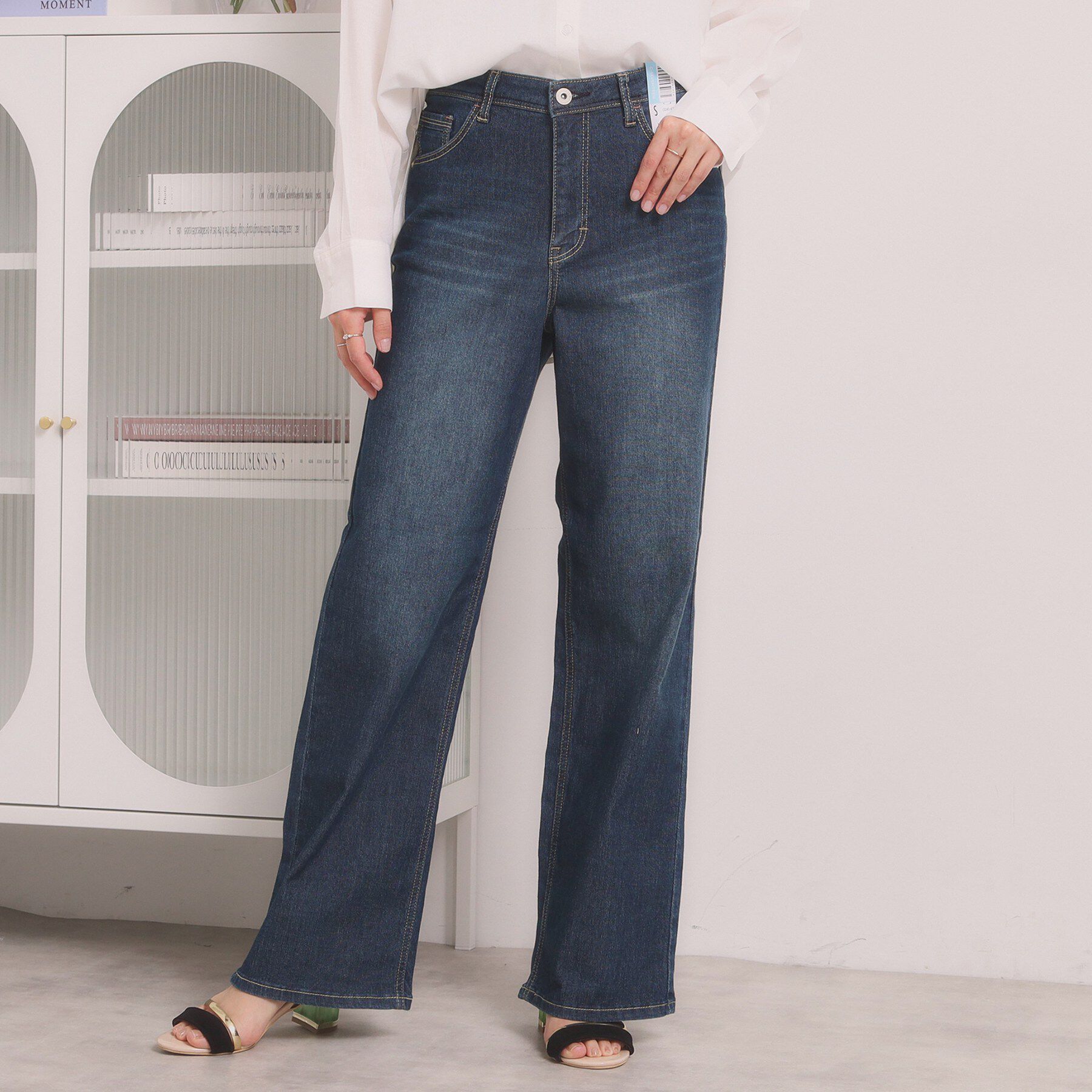 ITS&rsquo;DEMO「＜EDWIN＞ COOL WIDE PANTS【吸水速乾】」|デニム|ネイビー(094)