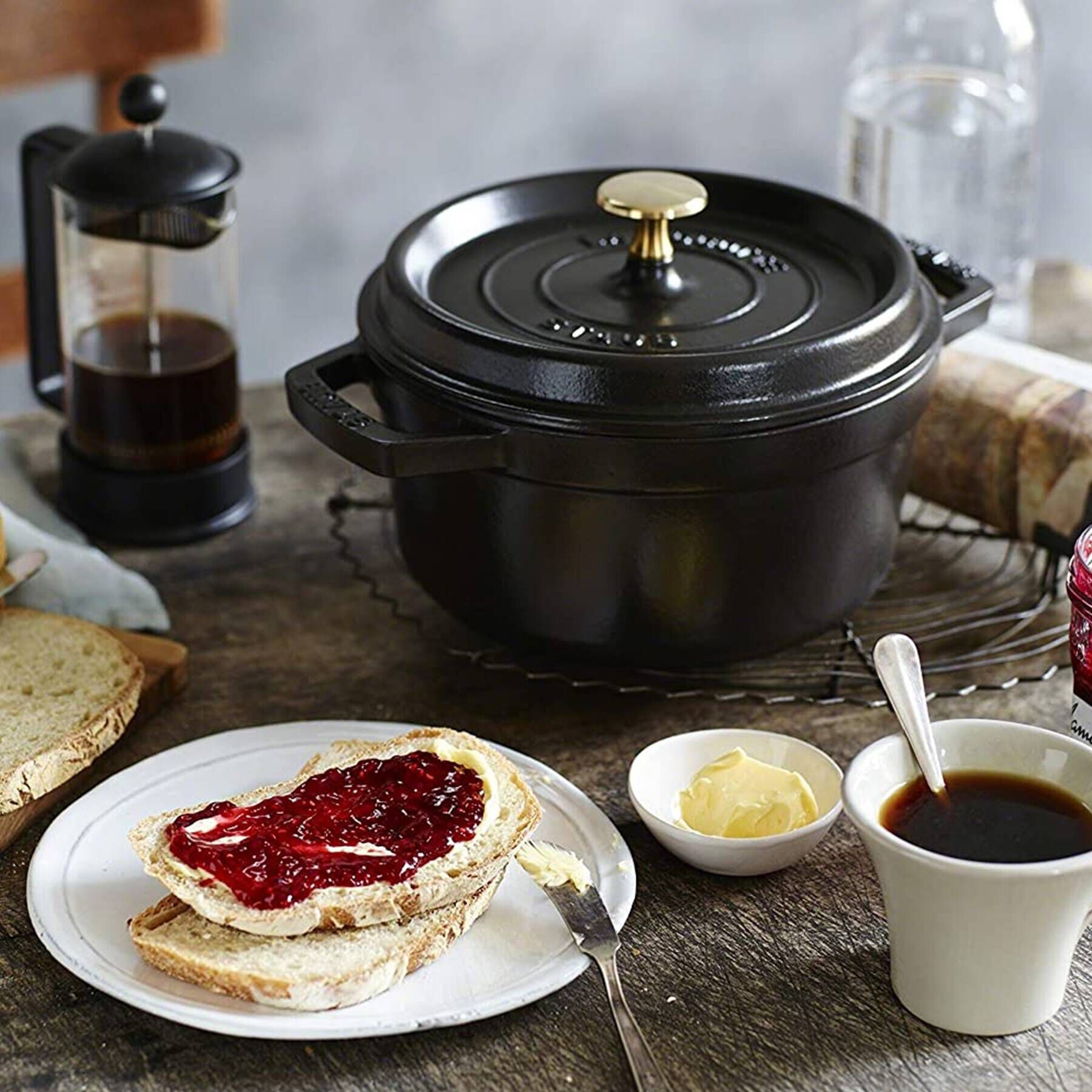 212 KITCHEN STORE「ピコ・ココットラウンド 20cm BK ＜staub ストウブ＞」|食器・キッチングッズ|