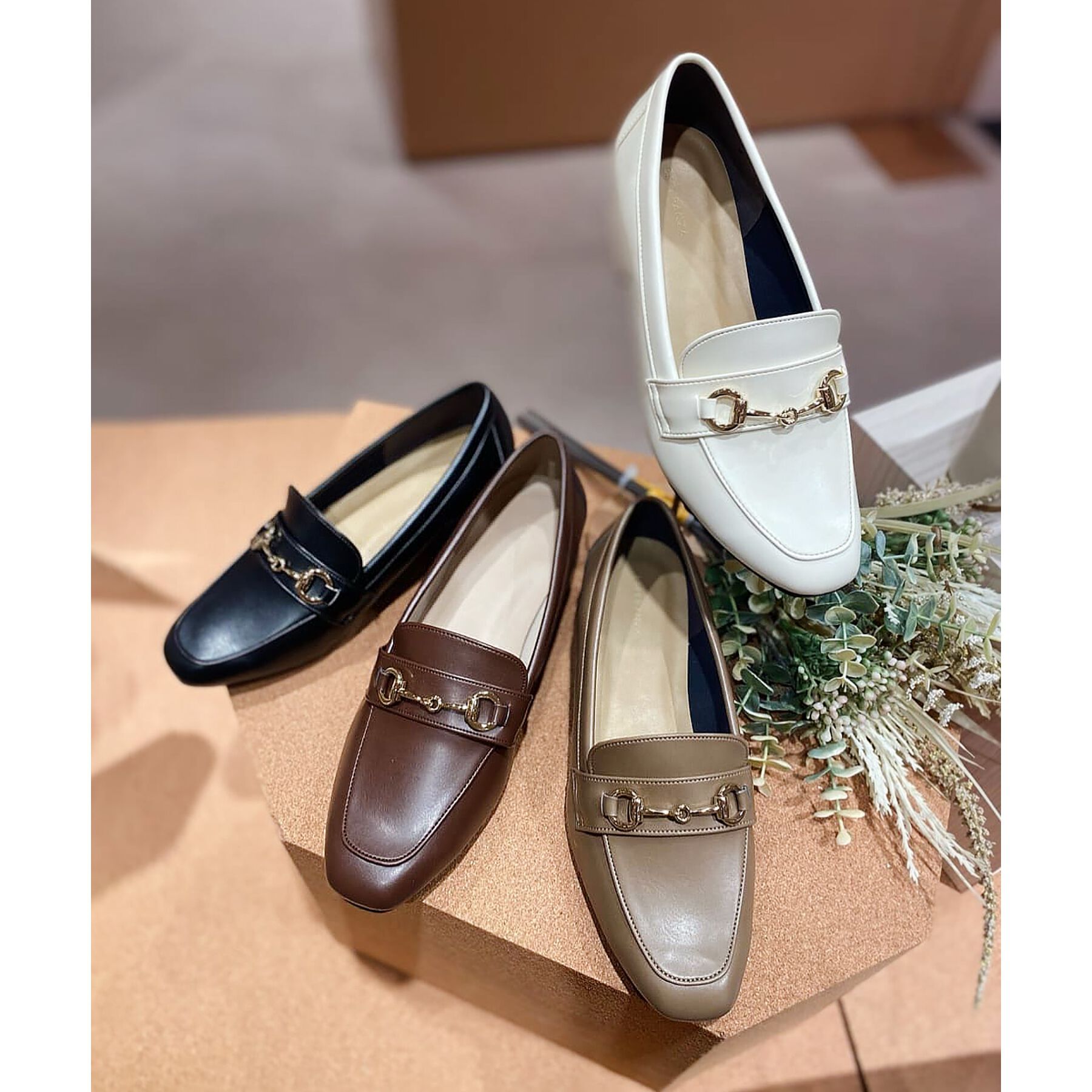 ESPERANZA「スクエアトゥローファー レイン対応」|パンプス|