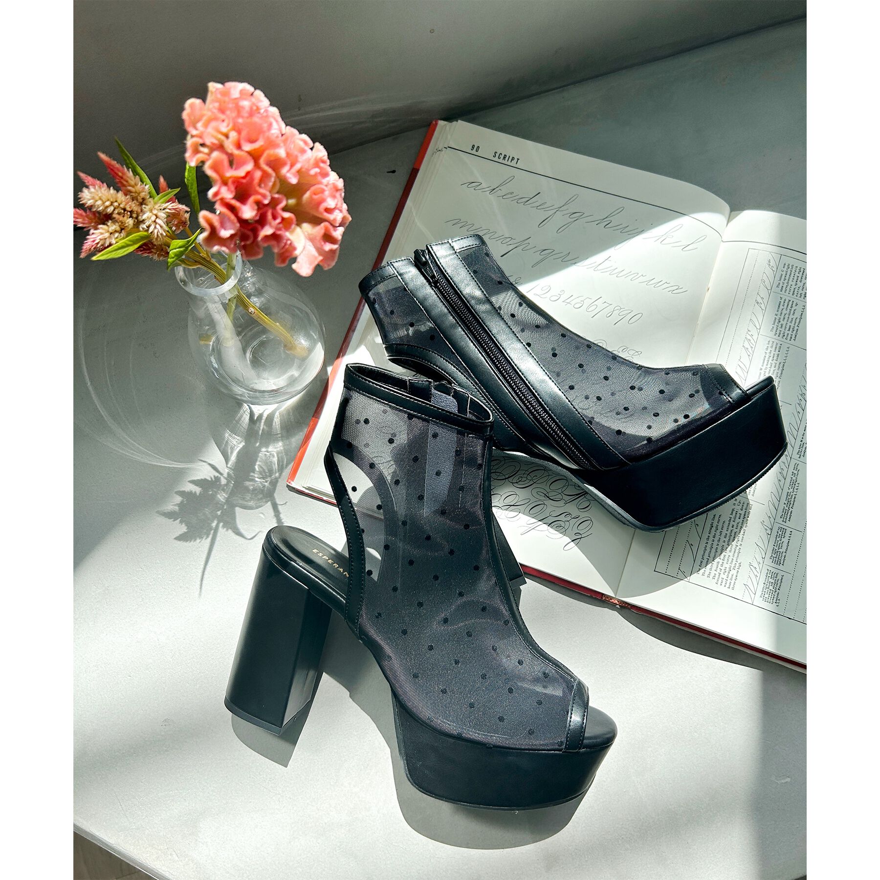 ESPERANZA「厚底ラク盛りブーツヒールサンダル」|ショートブーツ|