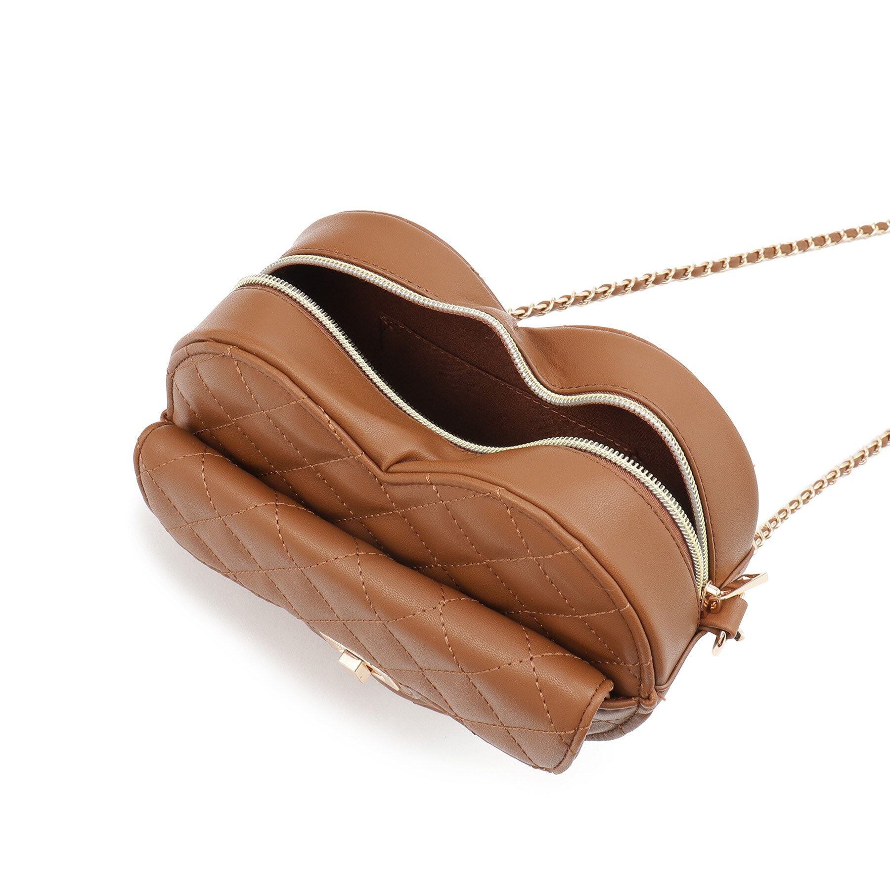 Ober Tashe「ハート キルト チェーンベルト ショルダーバッグ」|ショルダー・メッセンジャー|