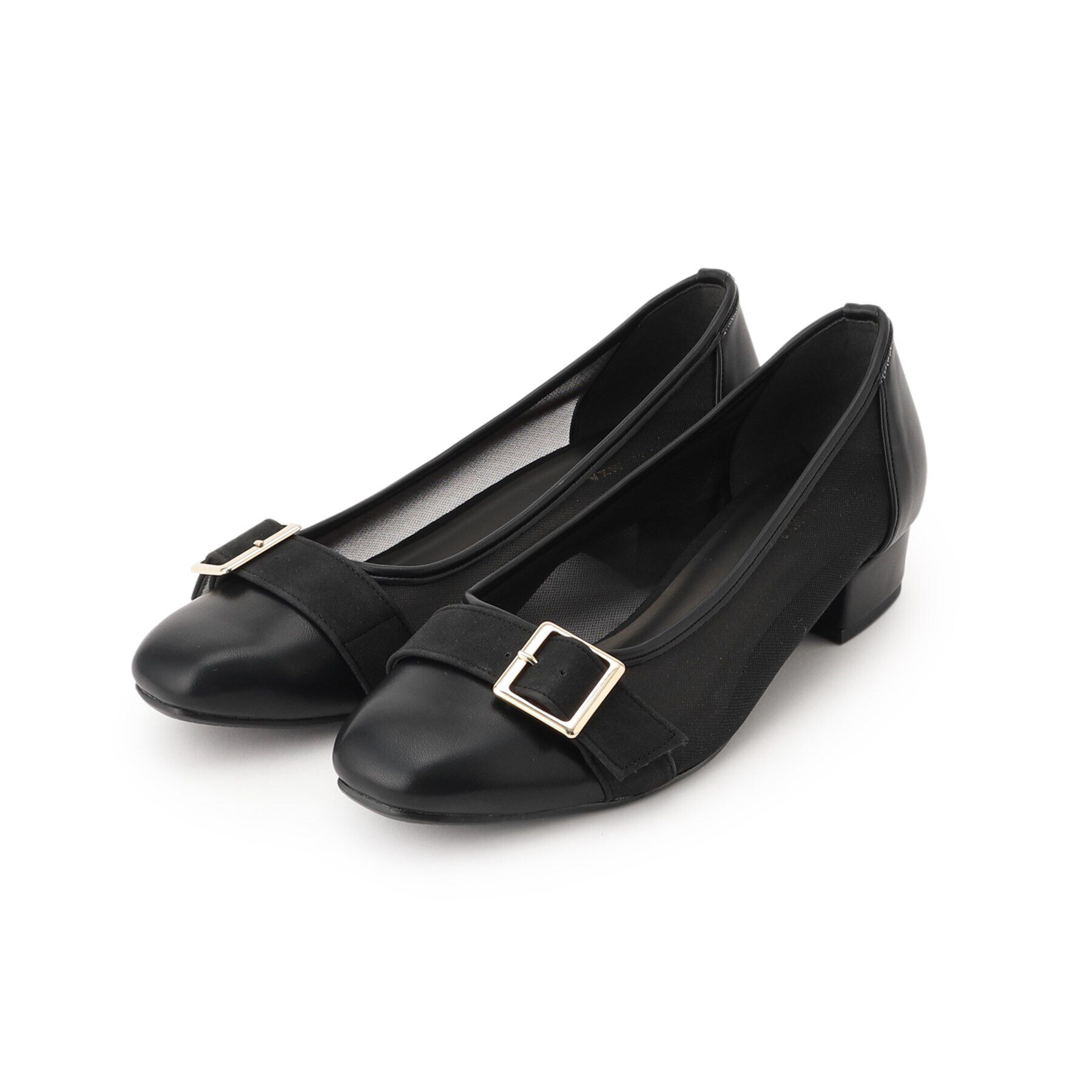 ESPERANZA「チュールバックルベルトフラットパンプス」|パンプス|