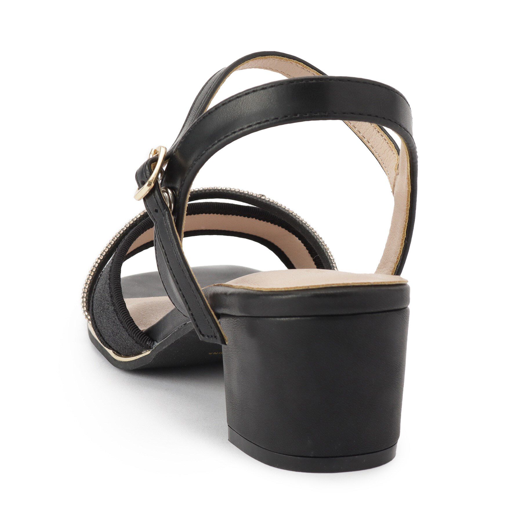 ESPERANZA「ラメ&times;ラインストーンスクエアトゥサンダル」|サンダル|