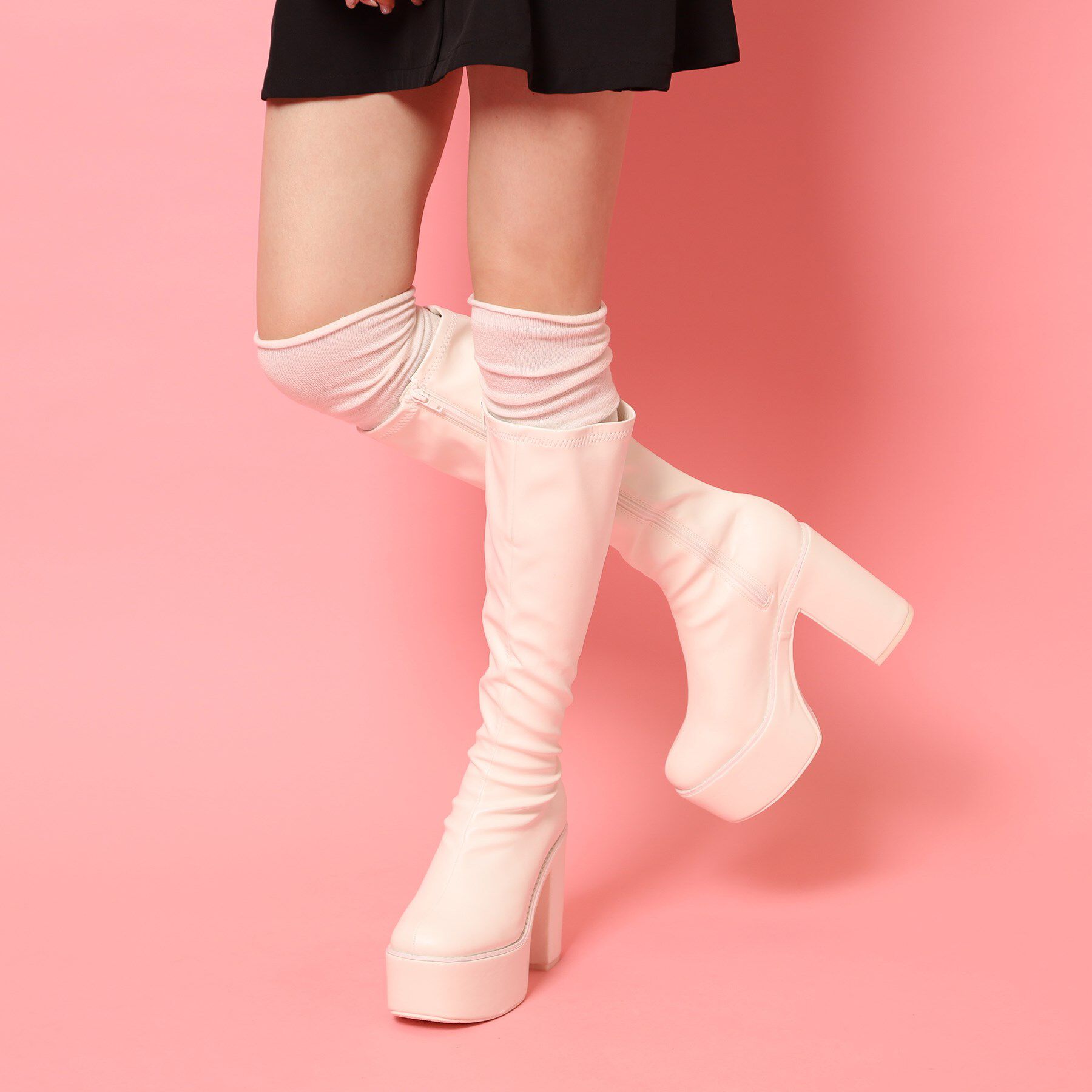 csT&P「厚底プレーンブーツ」|ショートブーツ|