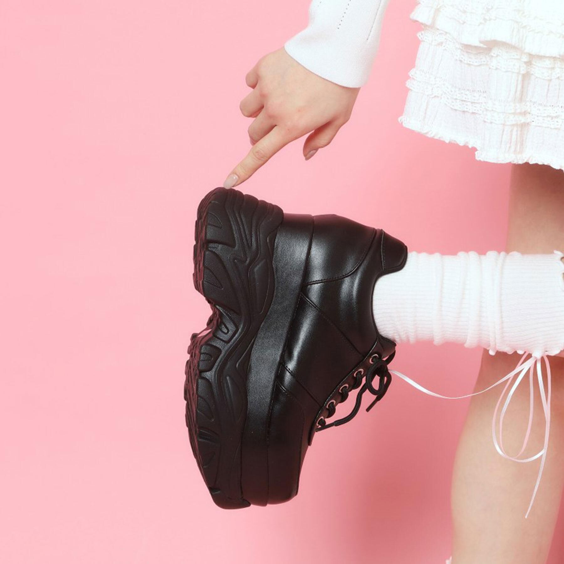 csT&P「グリッター厚底スニーカー」|スニーカー|