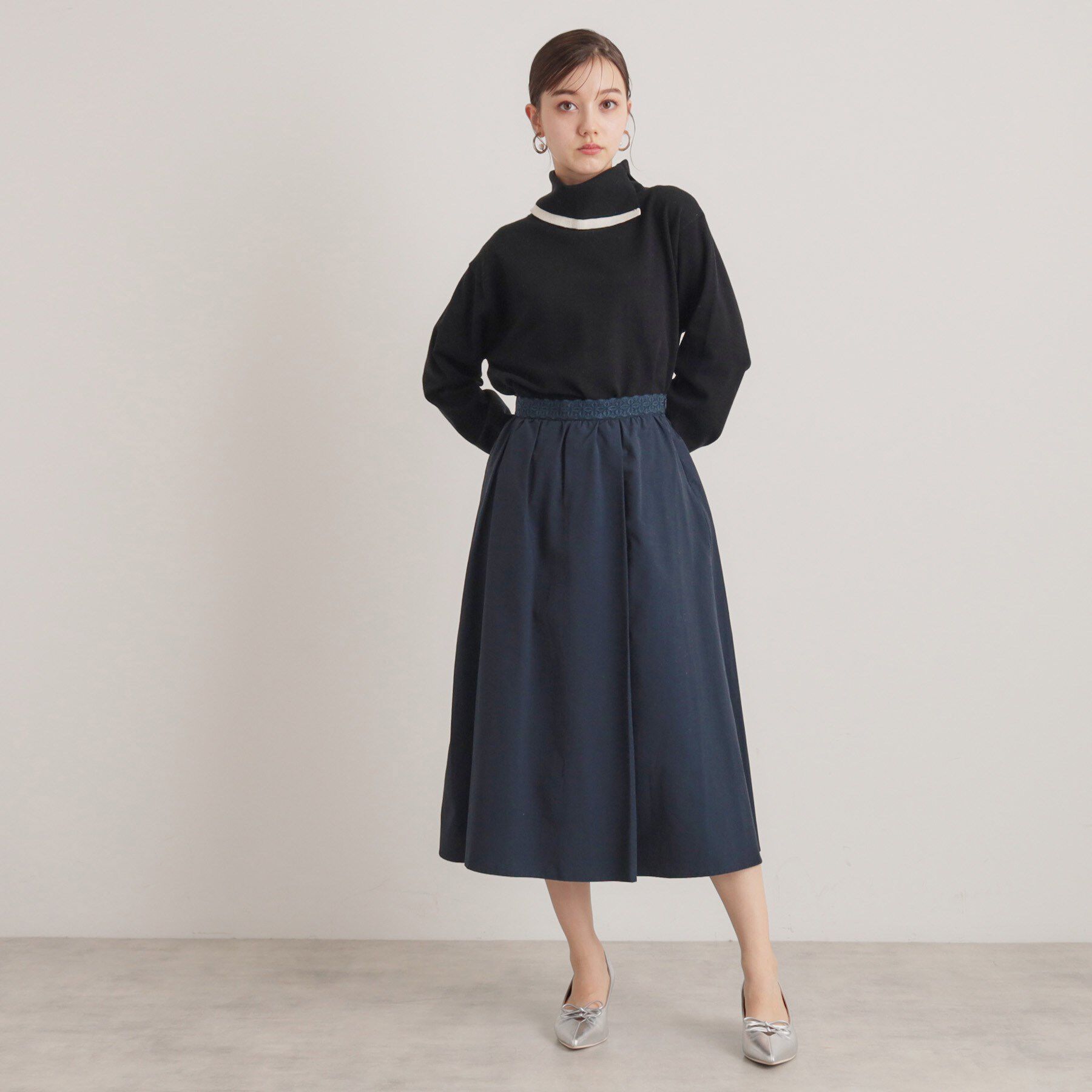 SunaUna「【通勤服】タフタフレアスカート」|スカート|