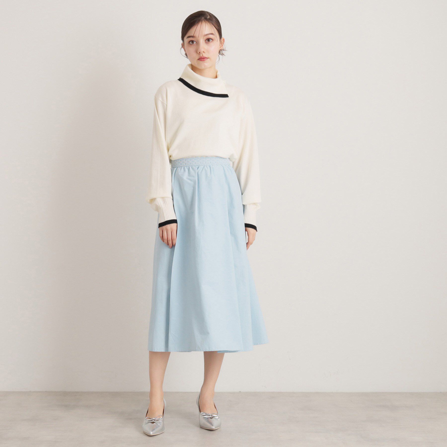 SunaUna「【通勤服】タフタフレアスカート」|スカート|
