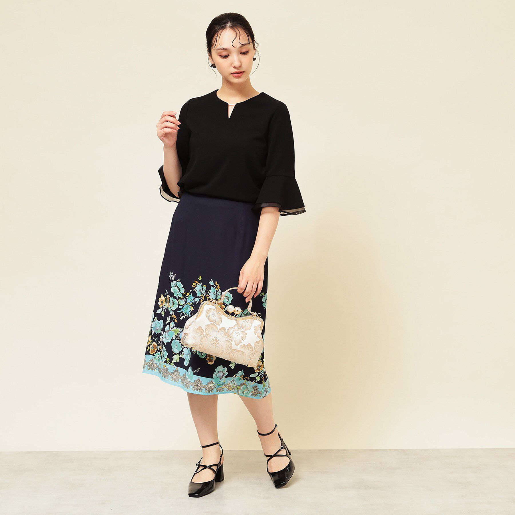 SunaUna「【パネル柄／S～L】プリントスカート」|スカート|