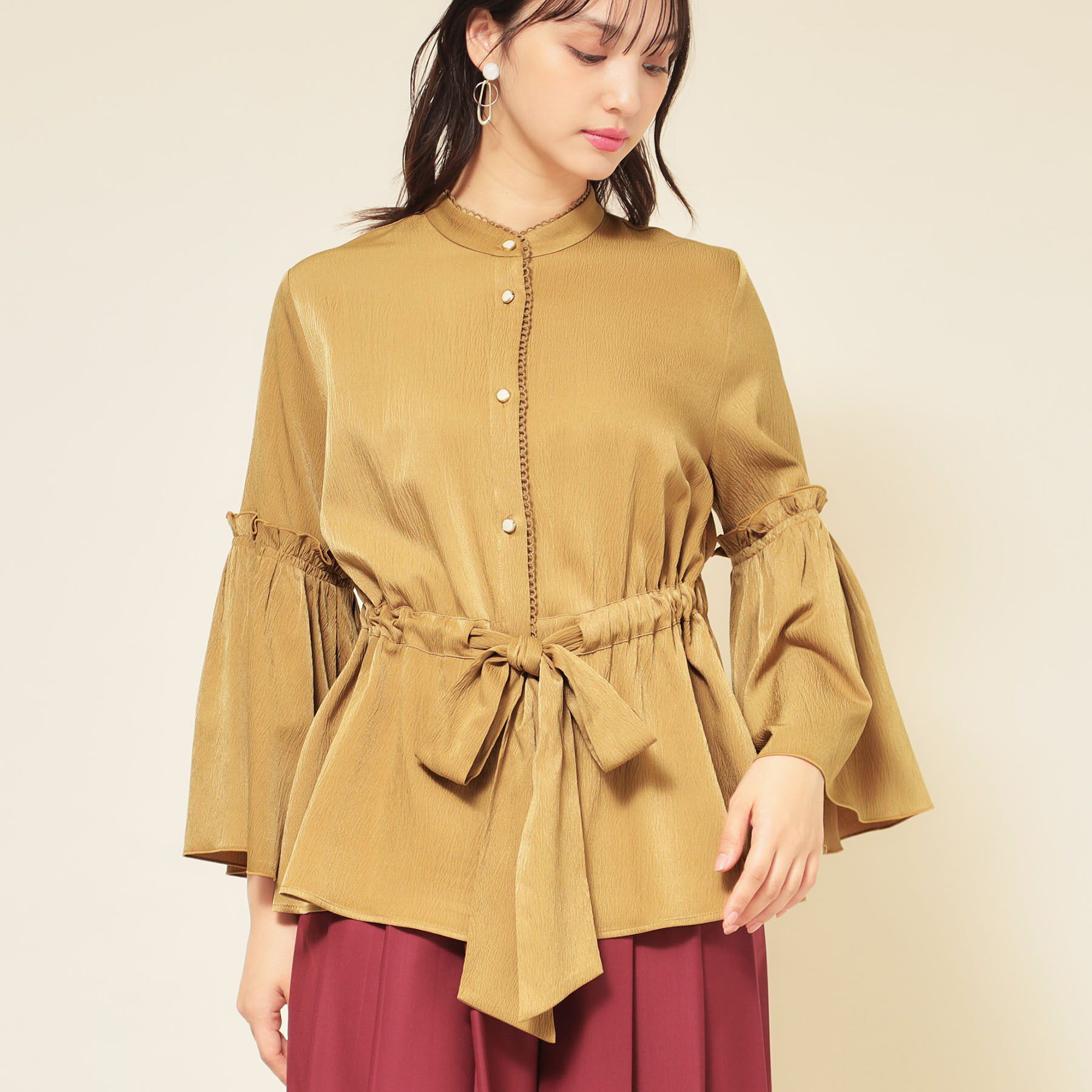 SunaUna「【COLLECTION LINE】フレアスリーブブラウス」|シャツ・ブラウス|