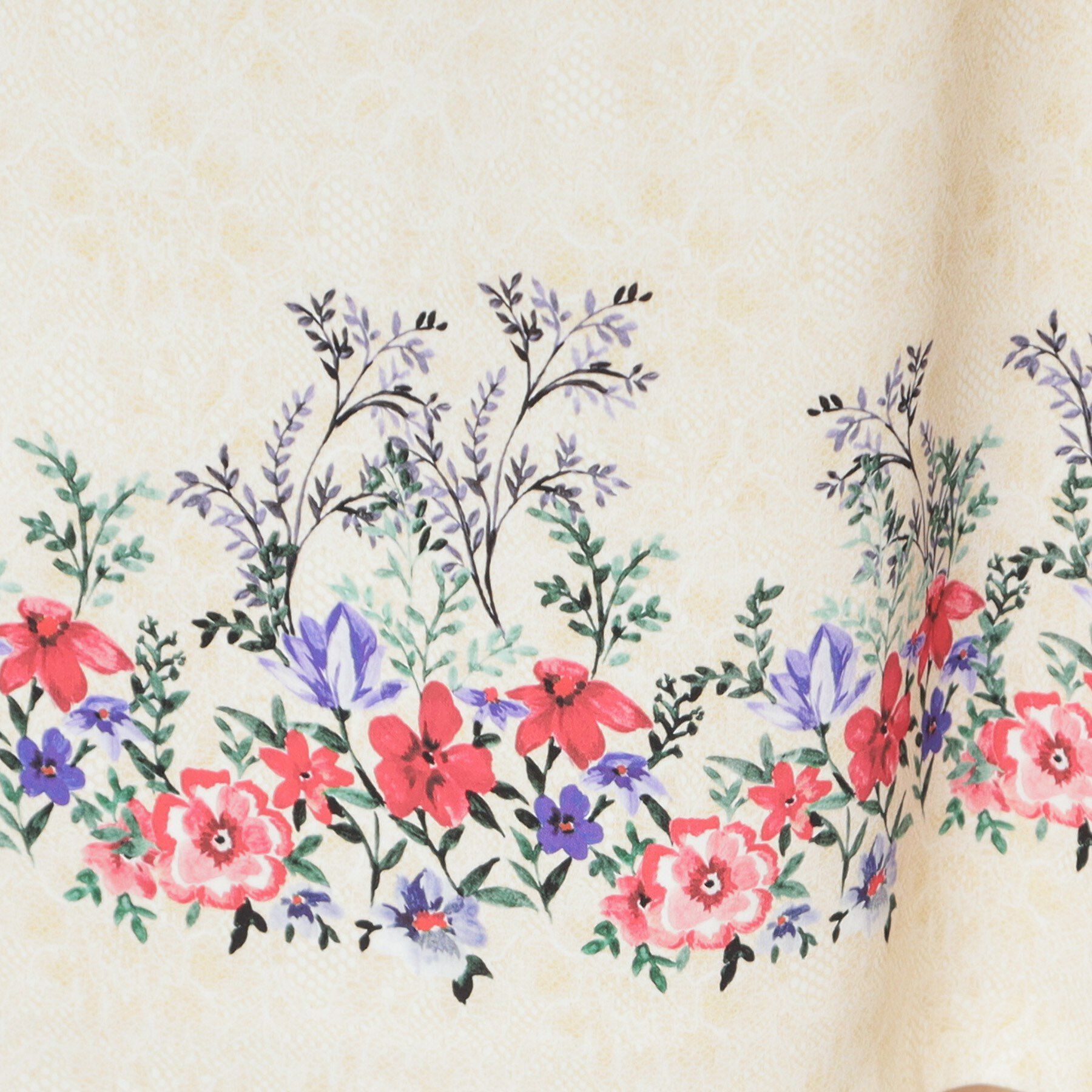 SunaUna「【co creation and yours／SS～L】レースプリント柄ワンピース」|ワンピース|