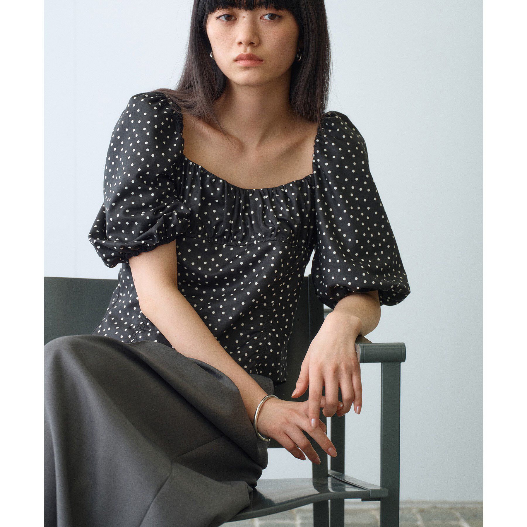 CODE A「polka dot blouse」|シャツ・ブラウス|