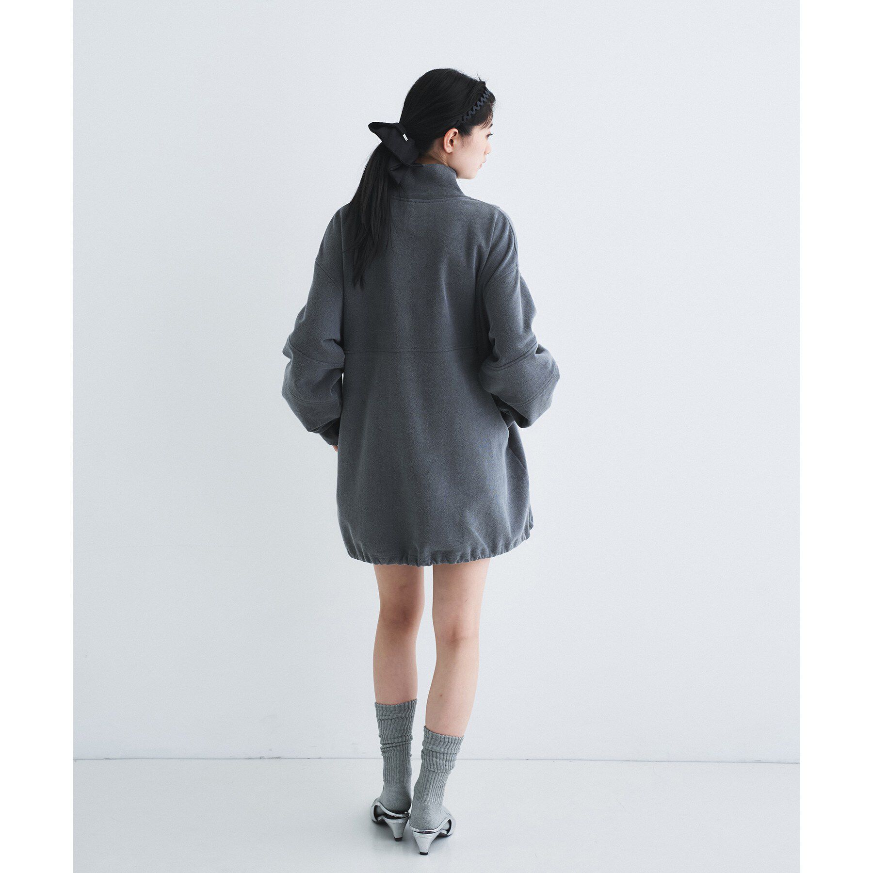 CODE A「half zip sweat mini dress」|パーカー|