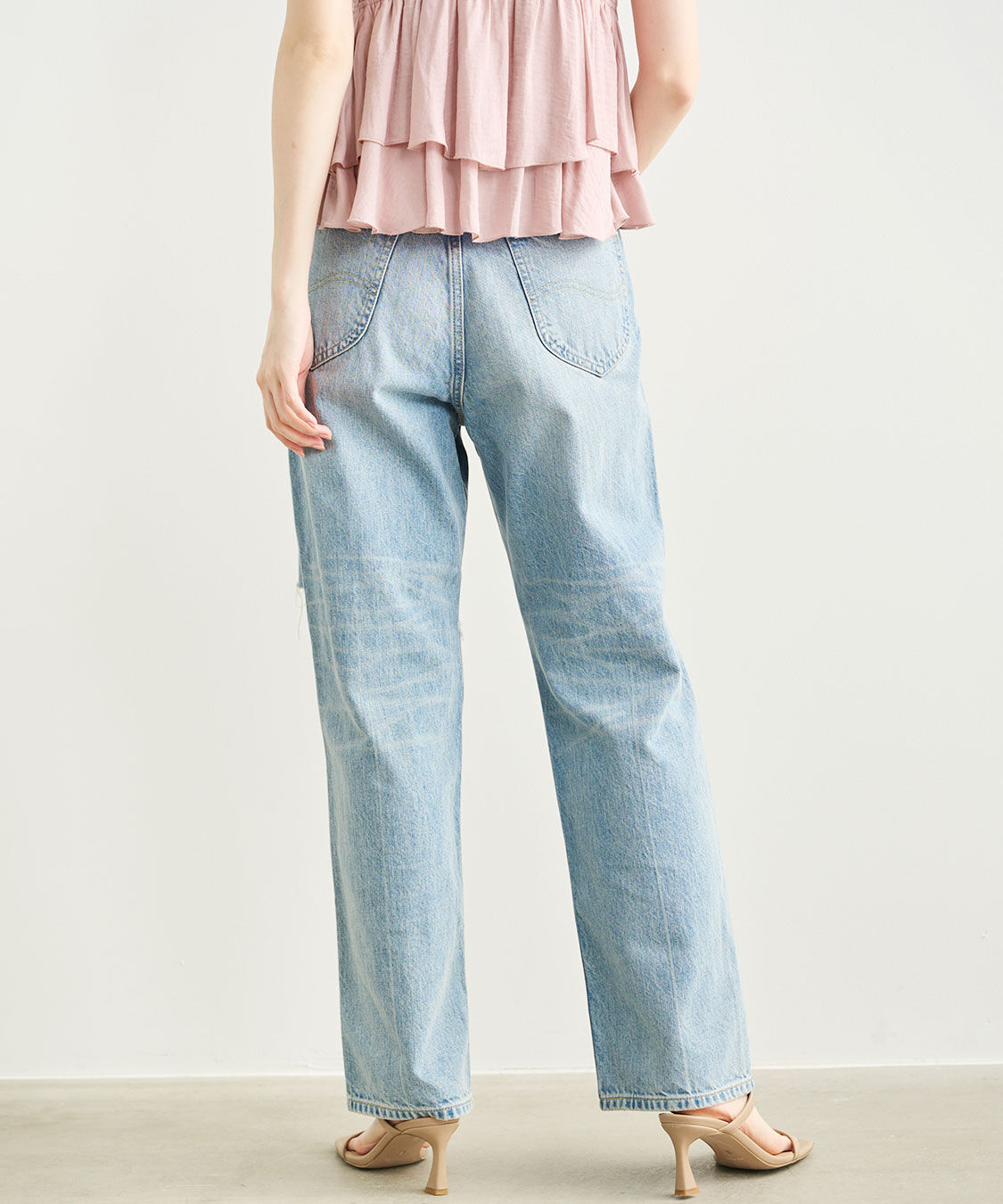 COCO DEAL「《COCO DEAL/Lee》ニースリットストレートデニムパンツ」|デニム|