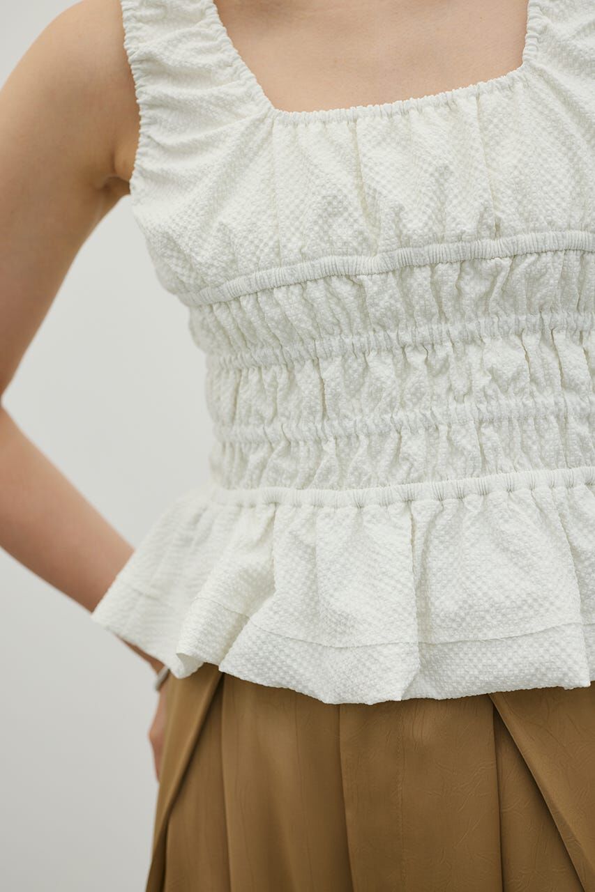 STYLEMIXER「ギャザーペプラムキャミ」|キャミソール|