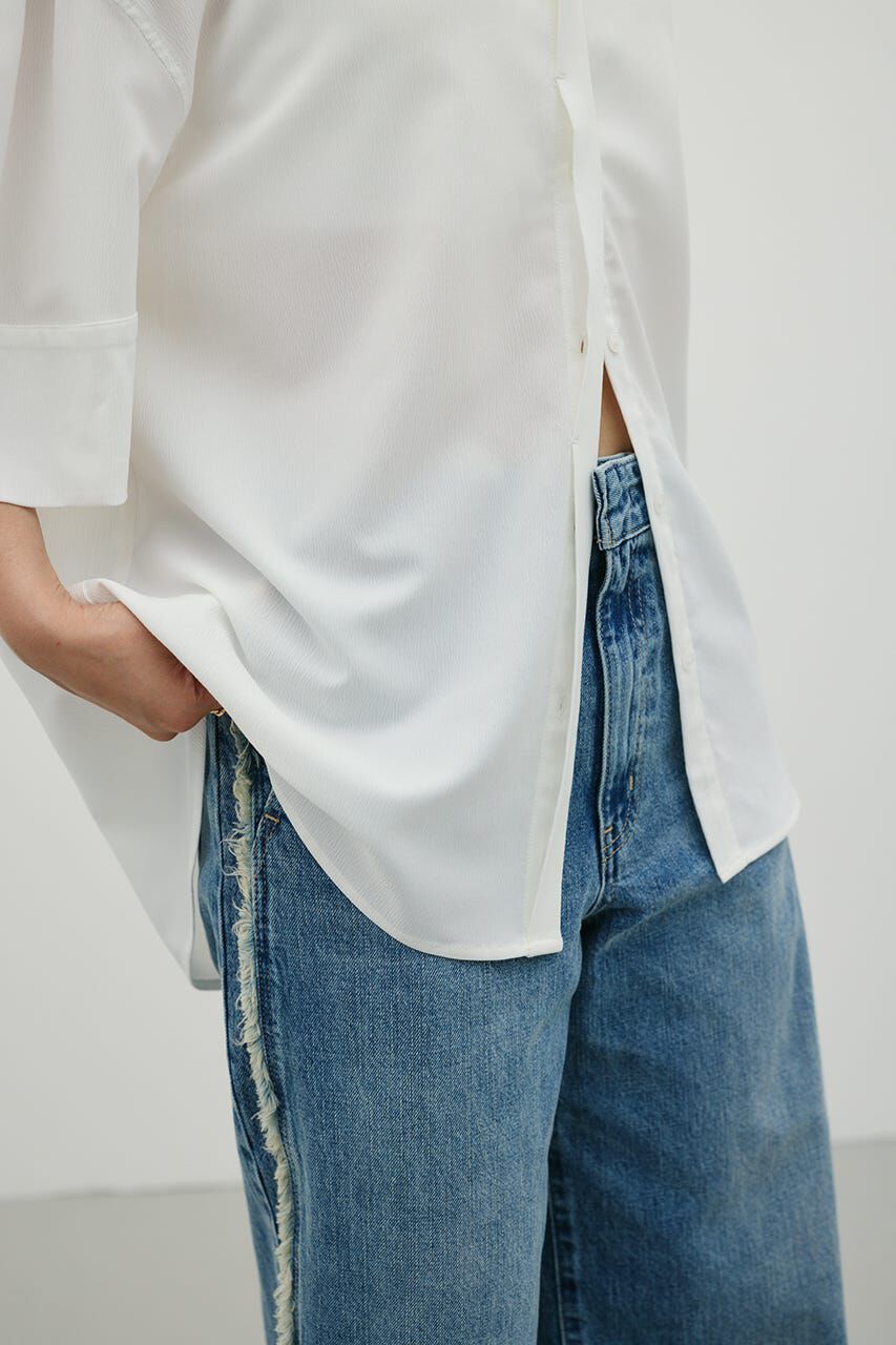 STYLEMIXER「ニュアンスギャザースリーブシャツ」|シャツ・ブラウス|