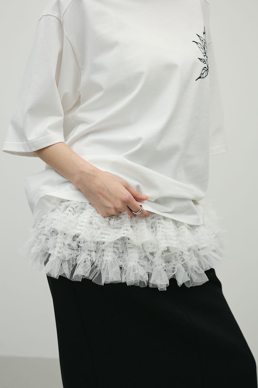 STYLEMIXER「チュールレイヤードキャミソール」|キャミソール|WHT