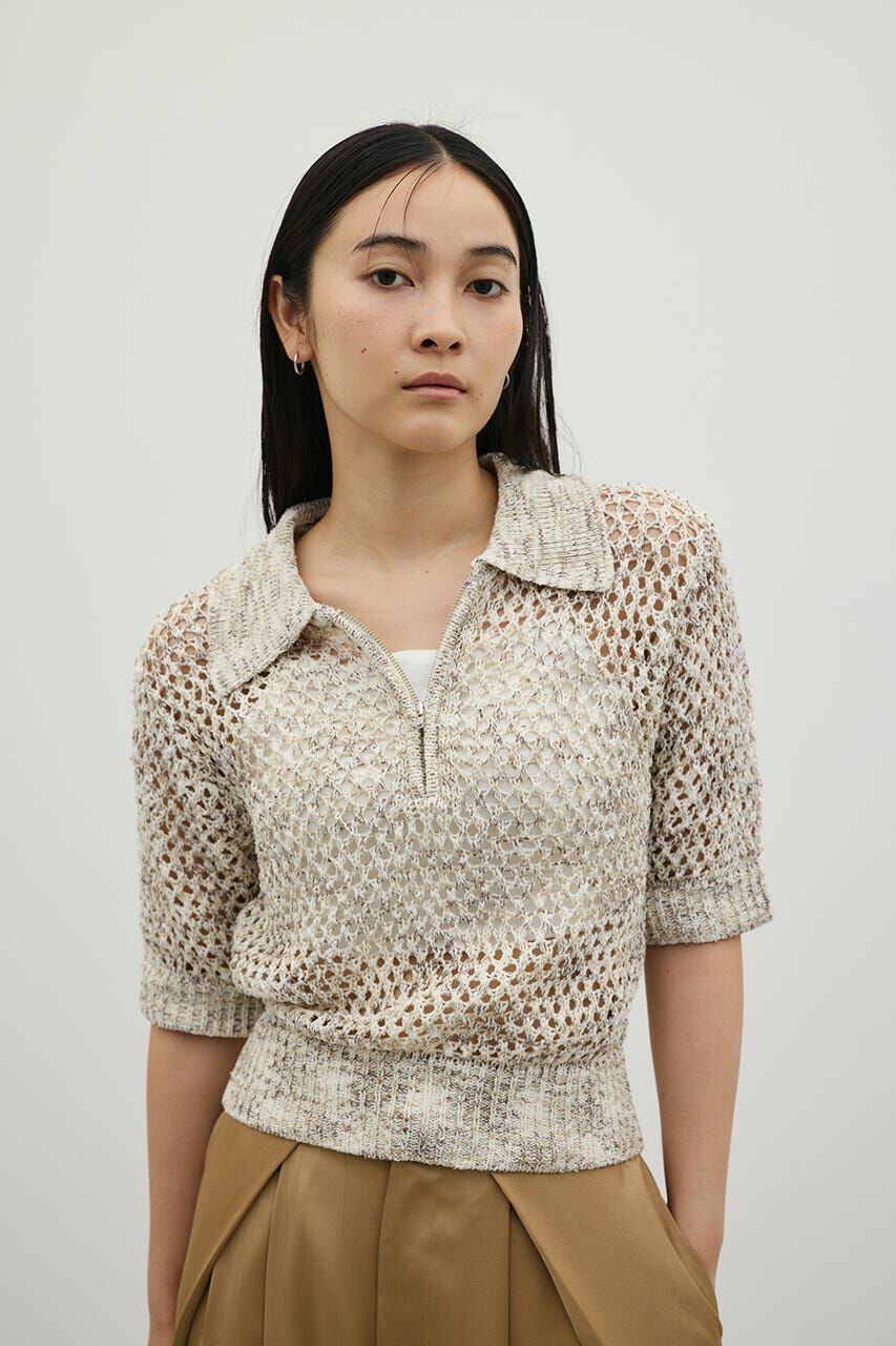 STYLEMIXER「クロシェミックスニットポロ」|ニット・セーター|