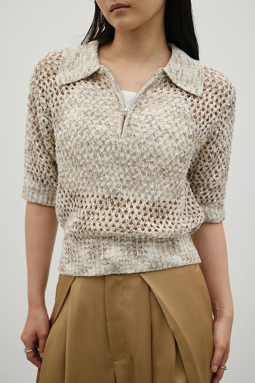 STYLEMIXER「クロシェミックスニットポロ」|ニット・セーター|