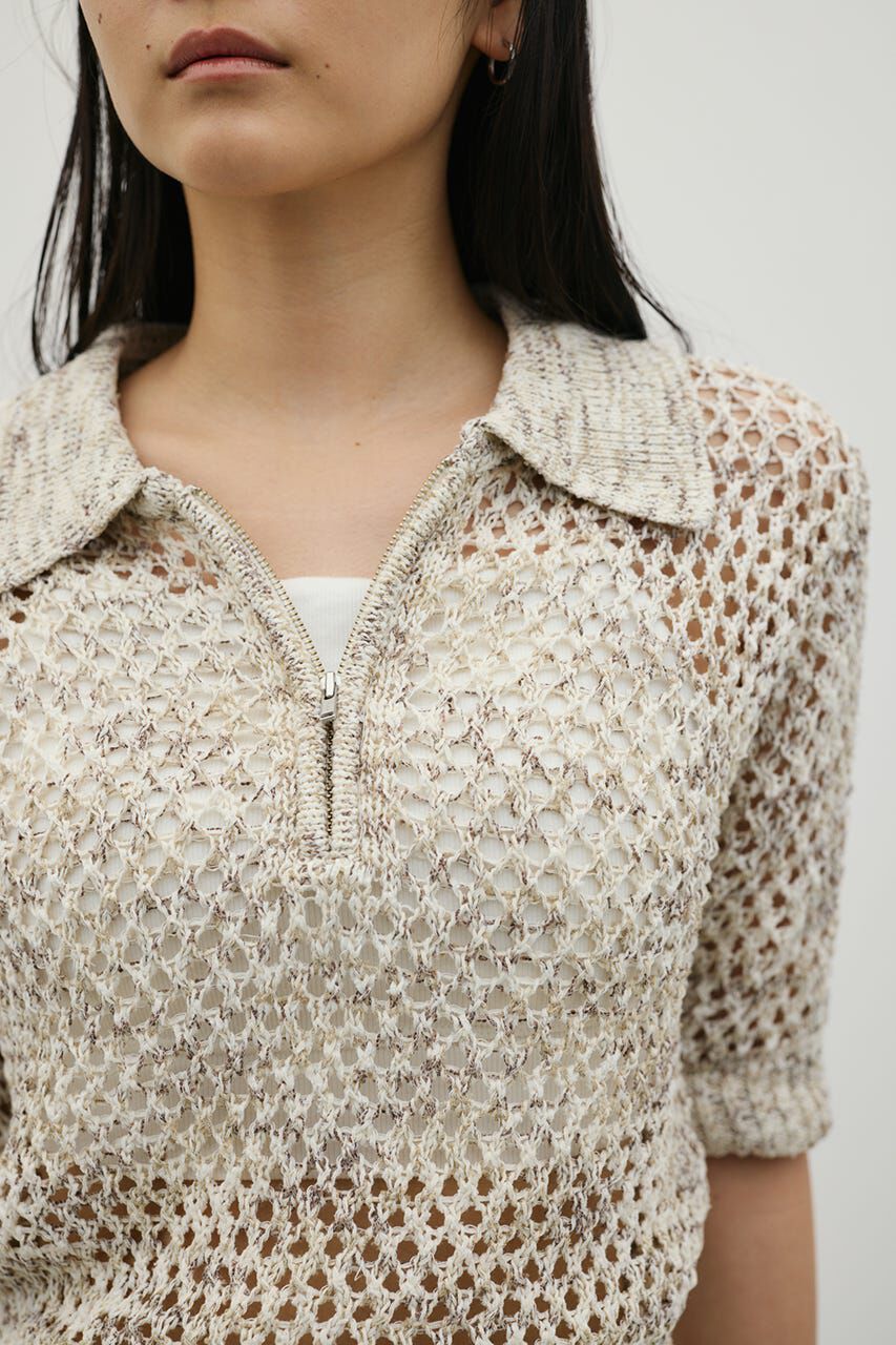 STYLEMIXER「クロシェミックスニットポロ」|ニット・セーター|