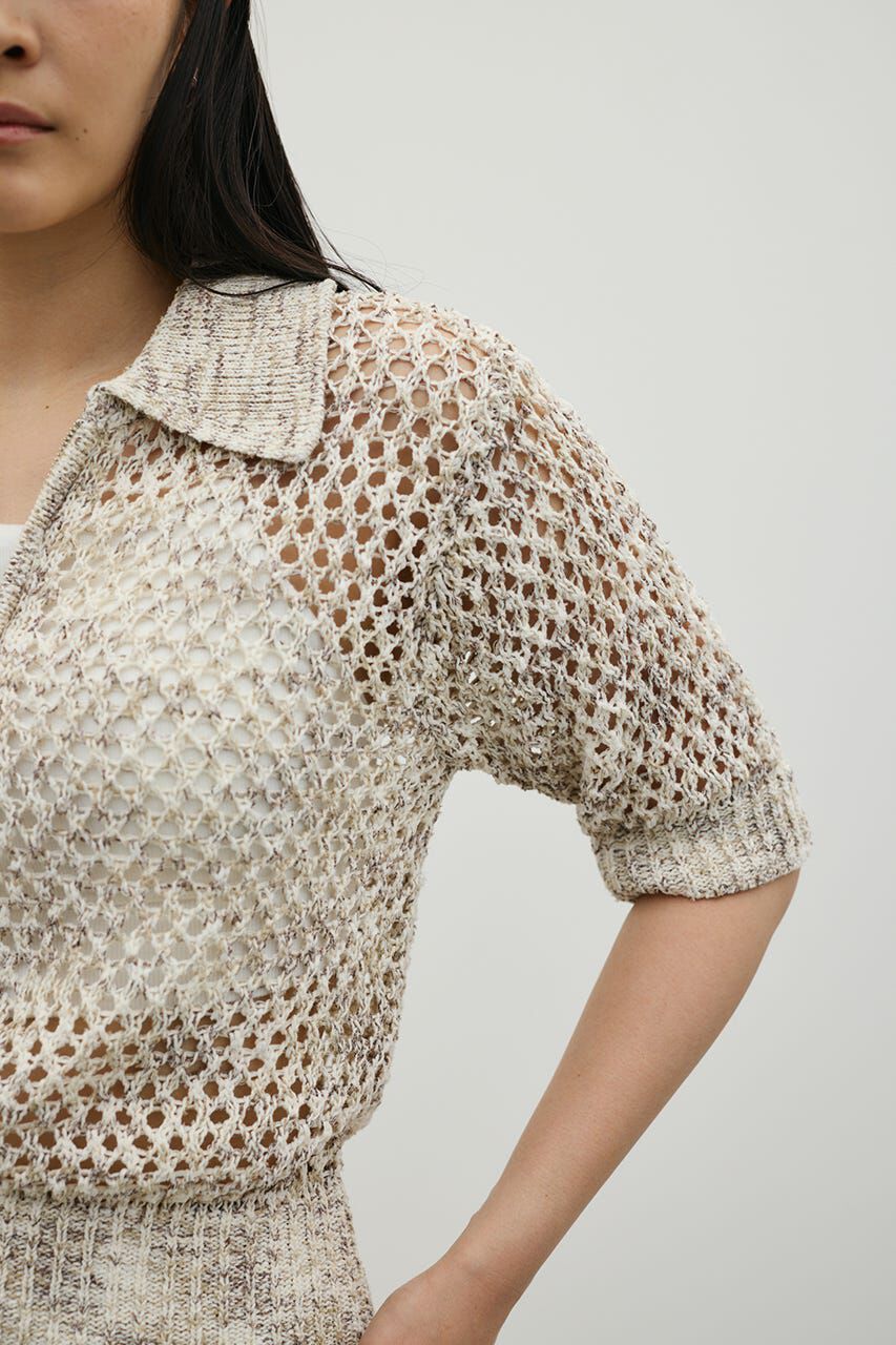 STYLEMIXER「クロシェミックスニットポロ」|ニット・セーター|